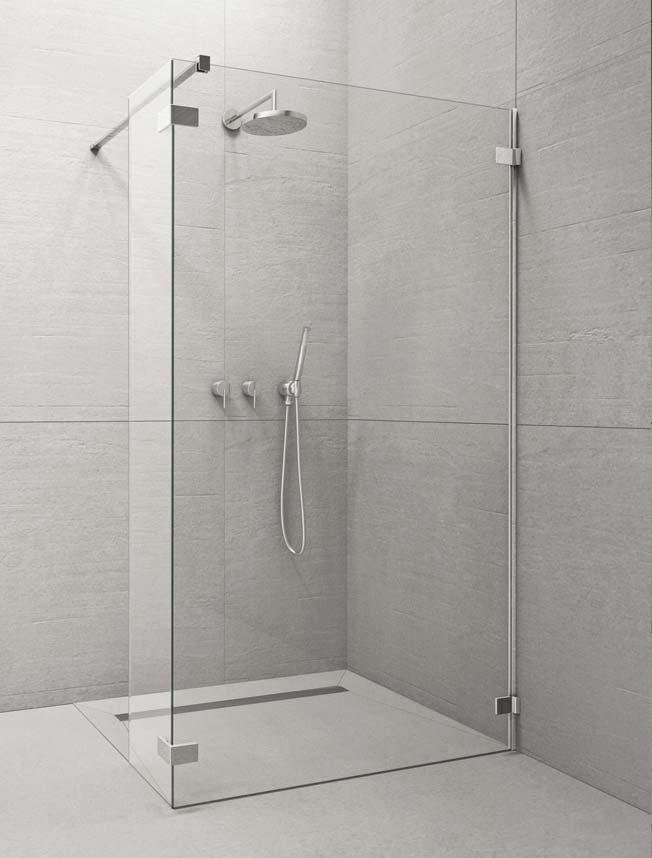 Radaway Euphoria Walk-In ścianka prysznicowa 80 cm frontowa W3 chrom/szkło przezroczyste 383130-01-01