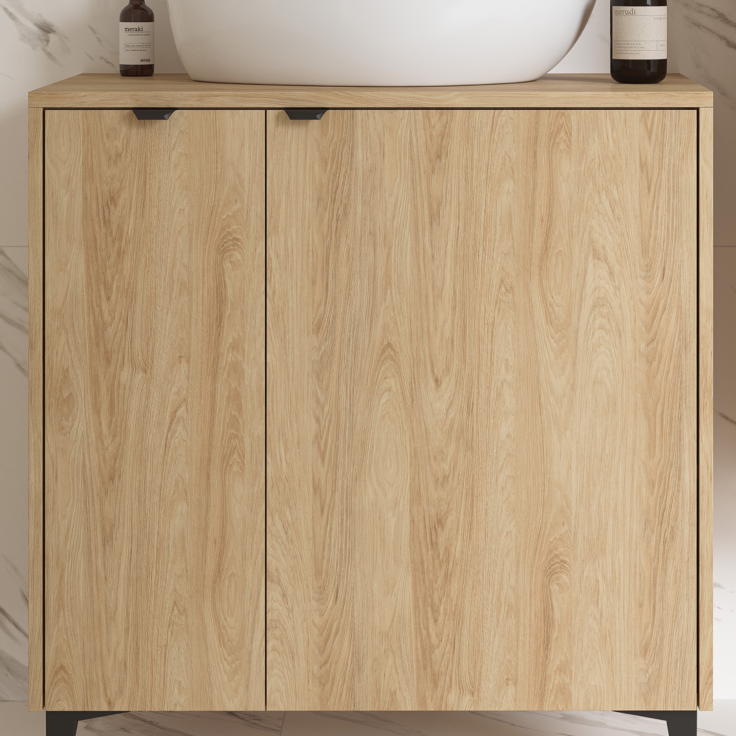 Cersanit Ovida umywalka z szafką 80 cm dąb S4047-006 - Wysyłka w 24h