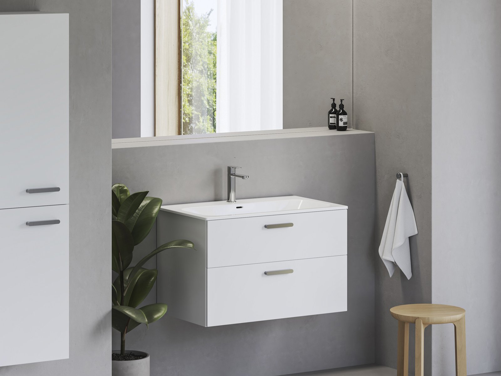 Ravak Chrome umywalka 80,5x49 cm prostokątna meblowa biała XJX01180002