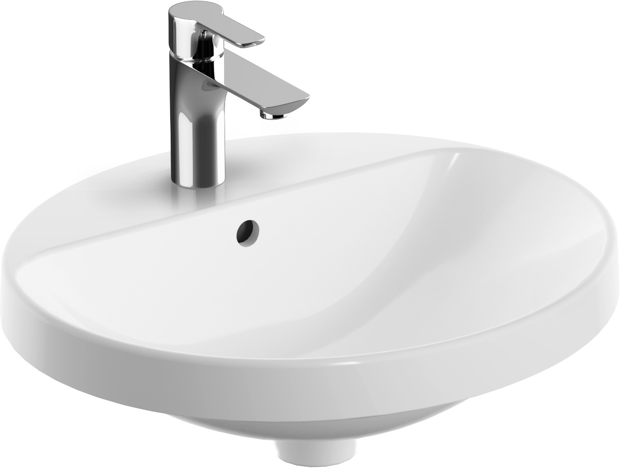 Geberit Variform umywalka 50x45 cm wpuszczana owalna KeraTect biała 500.712.00.2