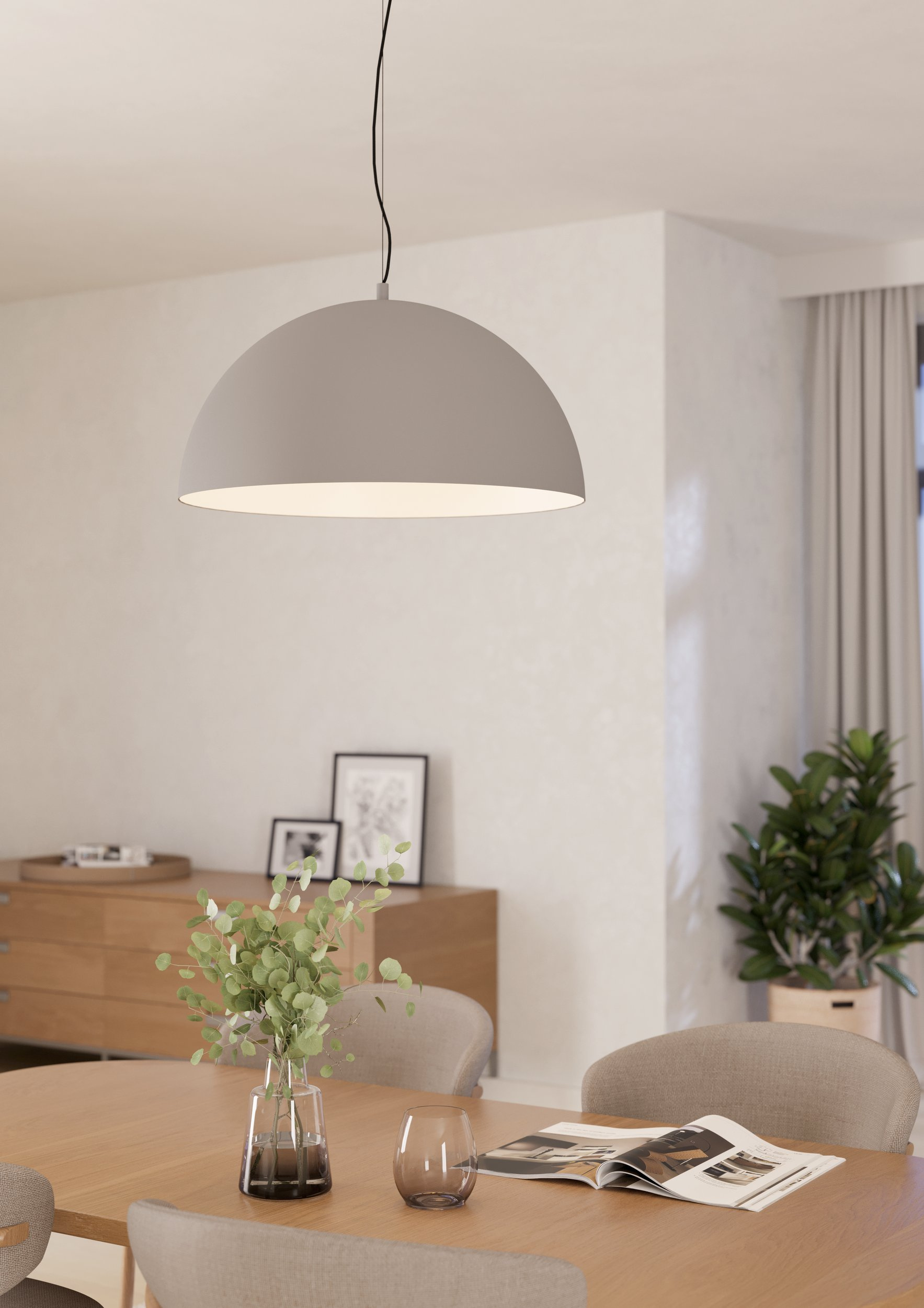 Eglo Gaetano lampa wisząca 1x40 W szary/popielaty 900697
