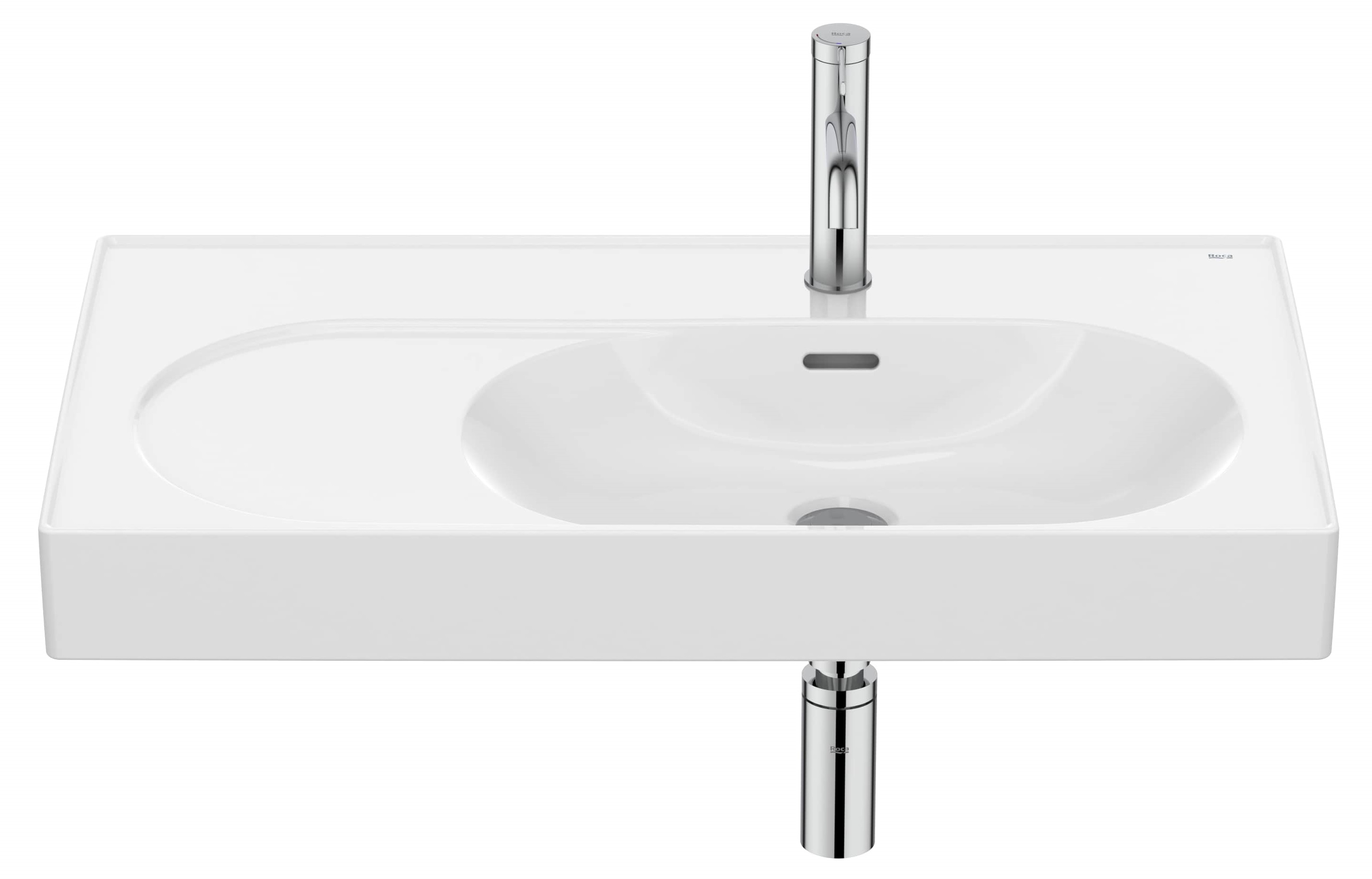 Roca Meridian umywalka 80x46 cm prostokątna ścienna-meblowa biała A327744000