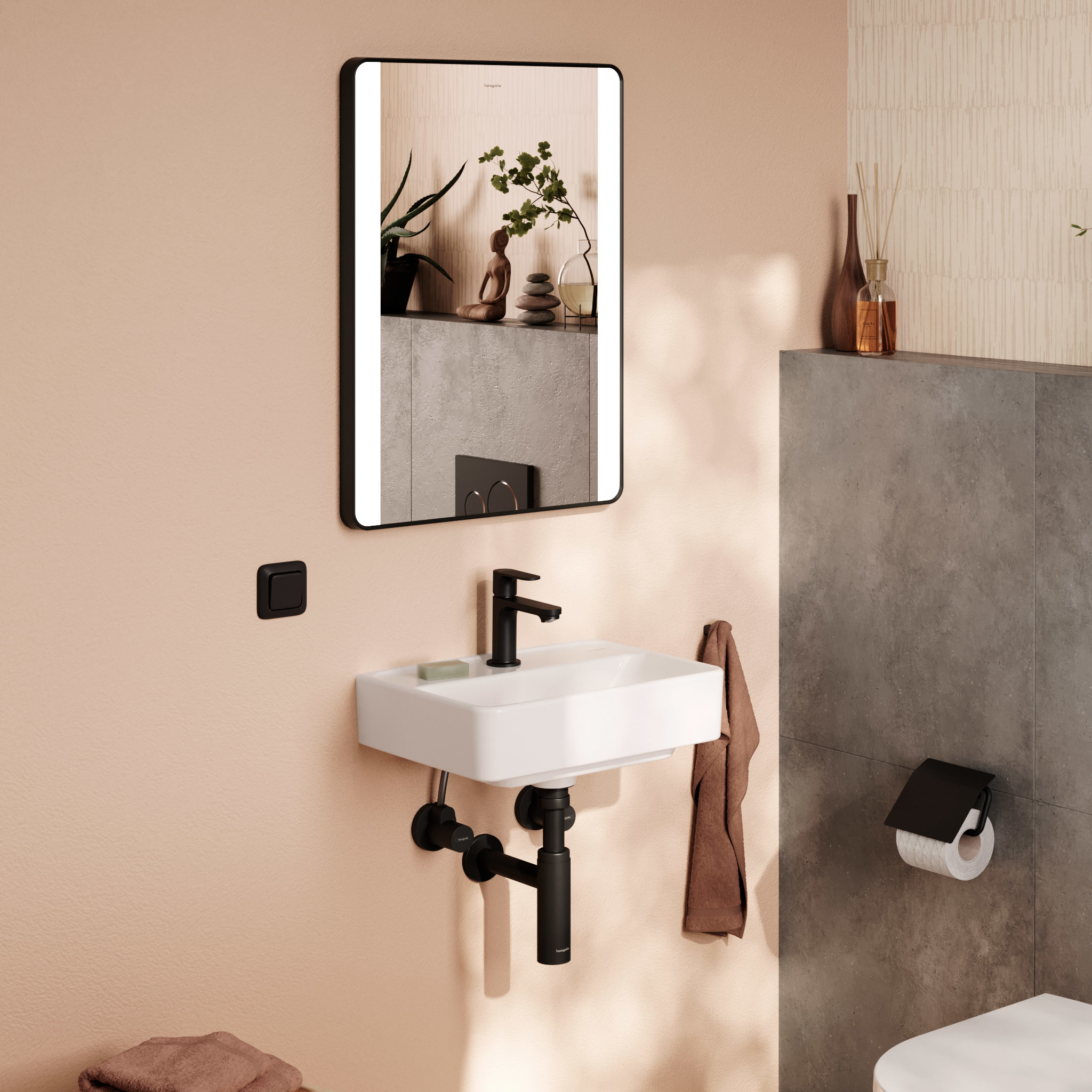 Hansgrohe Xanuia Q umywalka 45x34 cm prostokątna ścienna biała 61141450