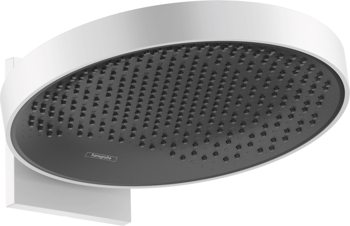 Hansgrohe Rainfinity deszczownica 36 cm okrągła z ramieniem biały mat 26230700
