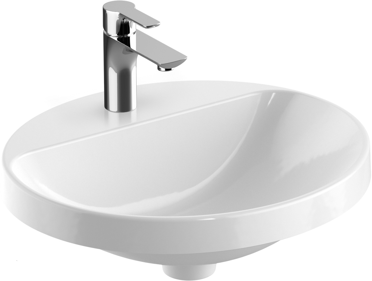 Geberit Variform umywalka 50x45 cm wpuszczana owalna KeraTect biała 500.714.00.2