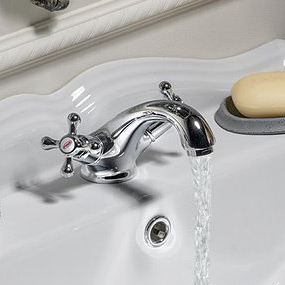 Aqualine Victoria bateria umywalkowa stojąca chrom VC02