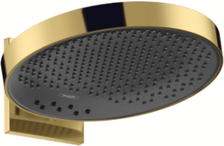 Hansgrohe Rainfinity deszczownica 36 cm okrągła z przyłączem ściennym złoty optyczny polerowany 26234990