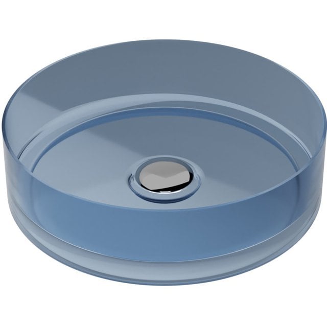 BESCO Umywalka nablatowa ENYA 36 z syfonem Blue Wave #UME-36-OBC