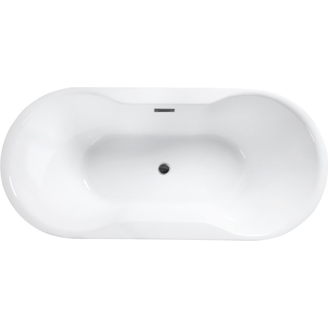 BESCO Wanna wolnostojąca NAVIA 160x80 cm maskownica syfonu z przelewe