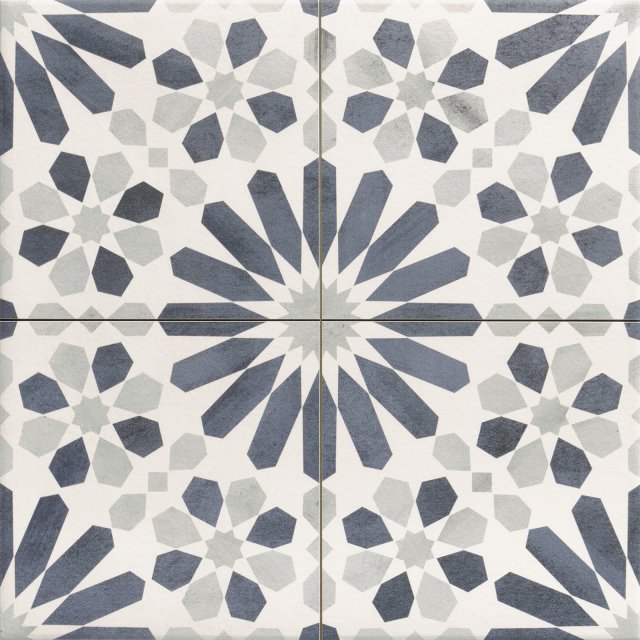 Gres szkliwiony hiszpański Realonda MARRAKECH BLUE mat do fugowania 4