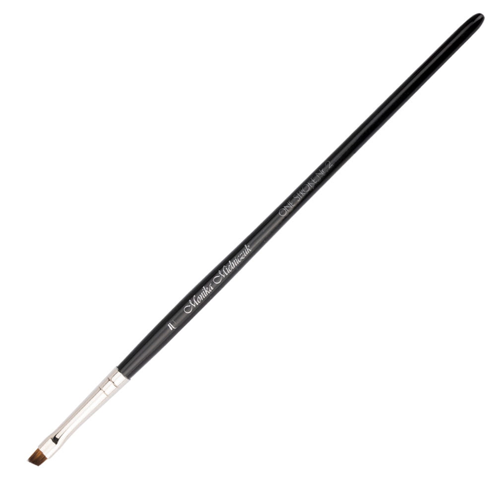 Pędzelek do zdobień farb akrylowych żelu paint żelu One Stroke długość włosia 3/5mm 4U Monika Mielniczuk