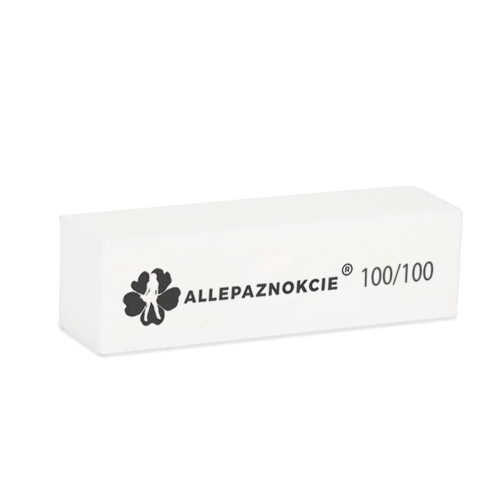 Bloczek blok polerski Allepaznokcie 100/100 Premium biały 1 szt