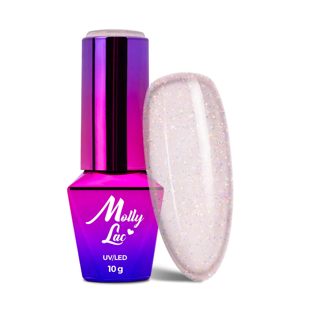 Lakier hybrydowy LED/UV Gel Polish MollyLac Fantasyland Glitter Nr 316 Glam rock 10 g