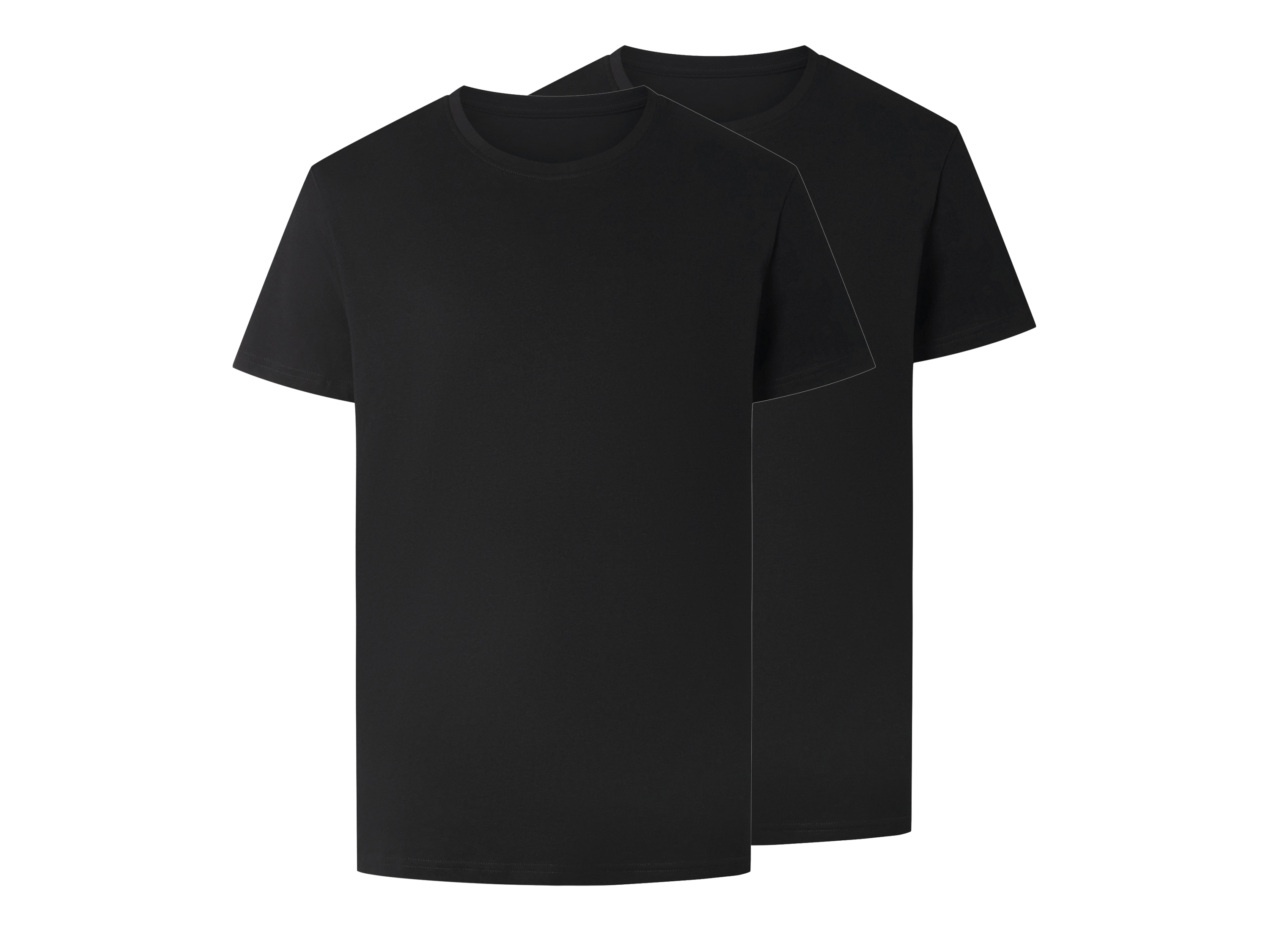 esmara Men T-shirty męskie z biobawełny, 2 sztuki Czarny, XL 56/58