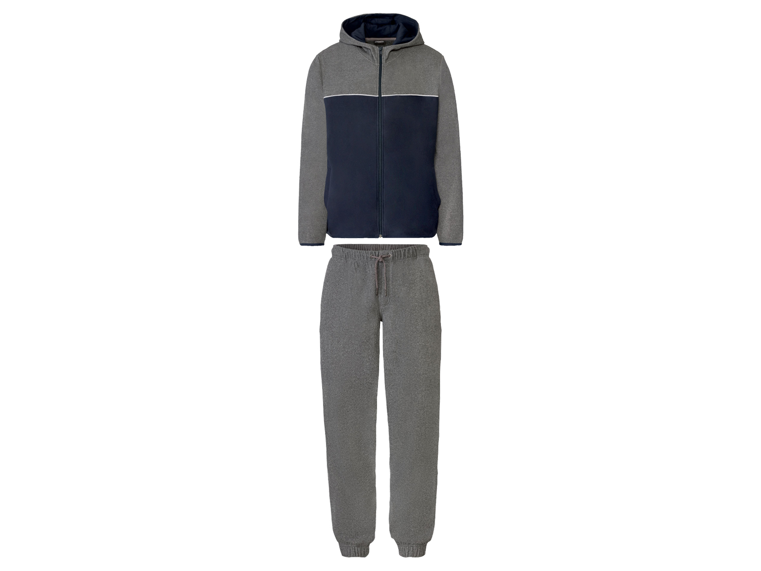 Livergy Dres polarowy męski XL 56/58, Granatowy/szary