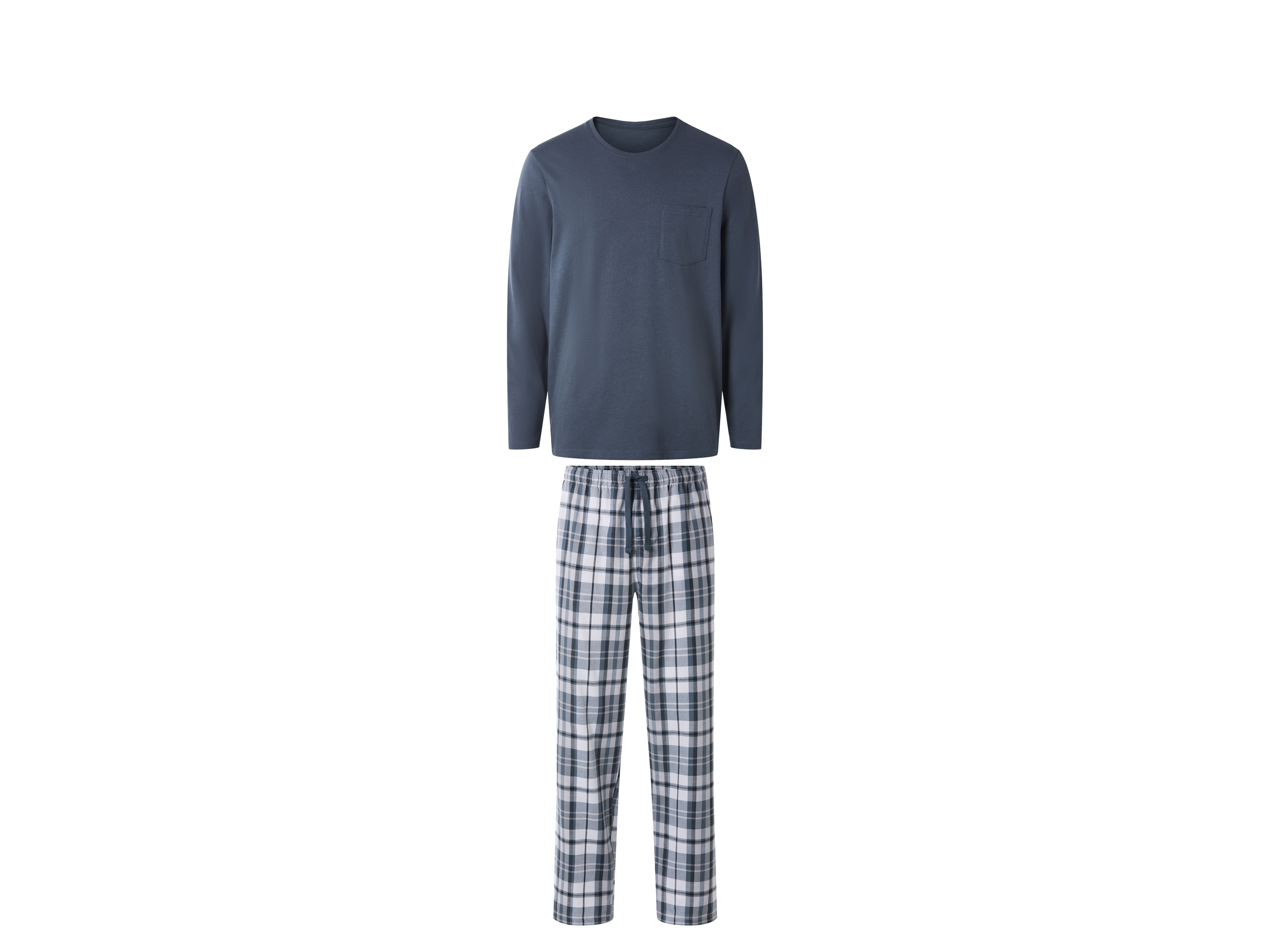esmara Men Piżama męska z bawełny Niebieski/ biały, XL 56/58