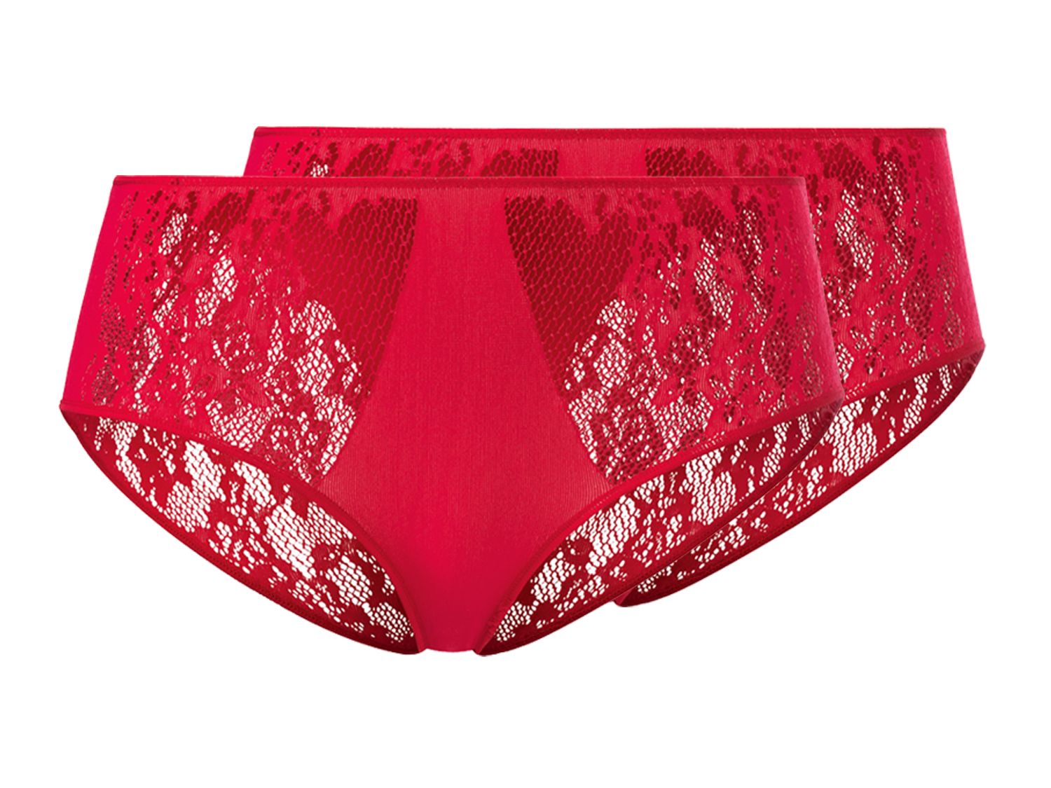 Esmara Lingerie Majtki damskie z koronką Czerwony, S 36/38