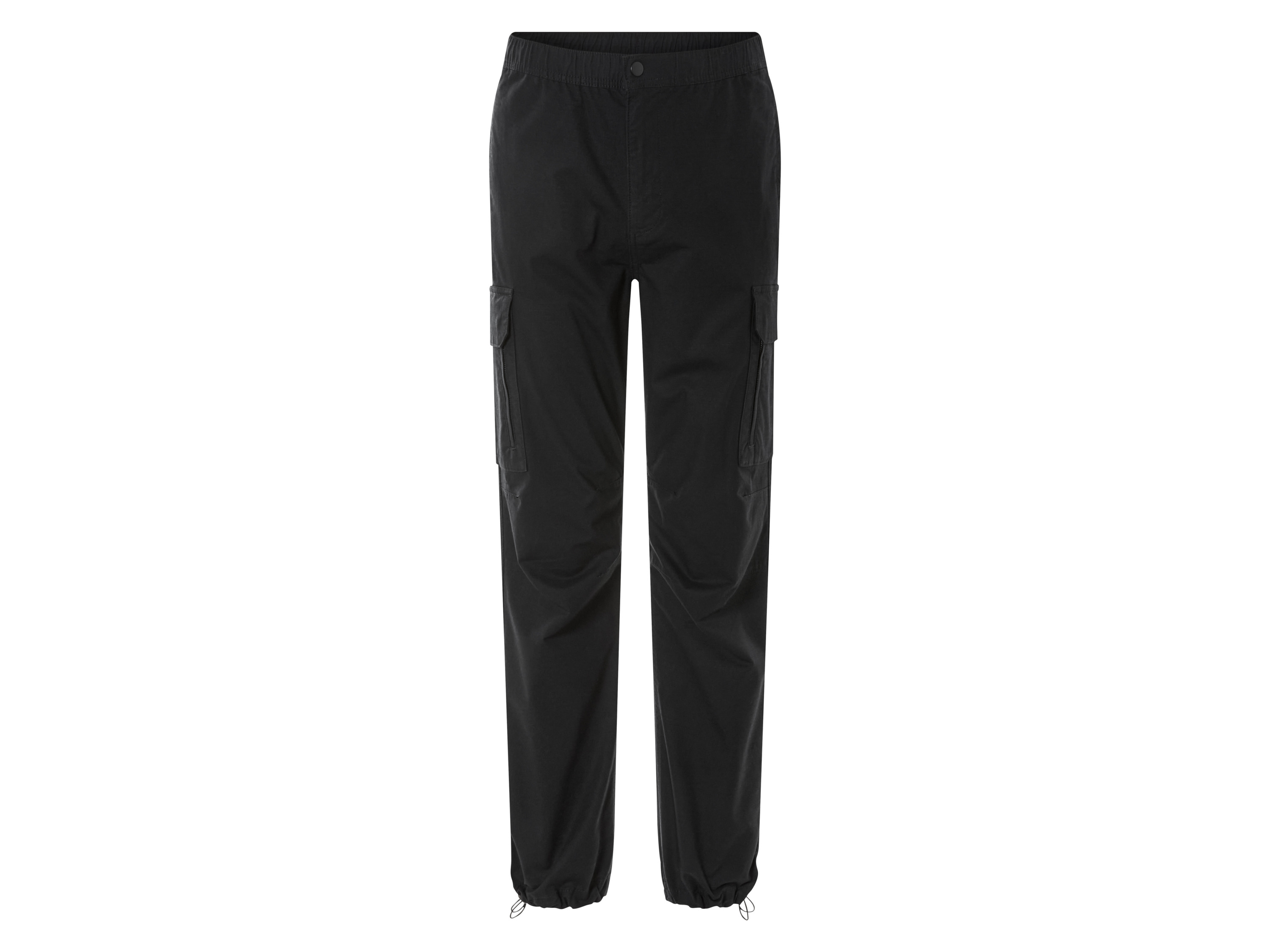 Livergy Spodnie cargo męskie z bawełny Czarny, XL 56/58