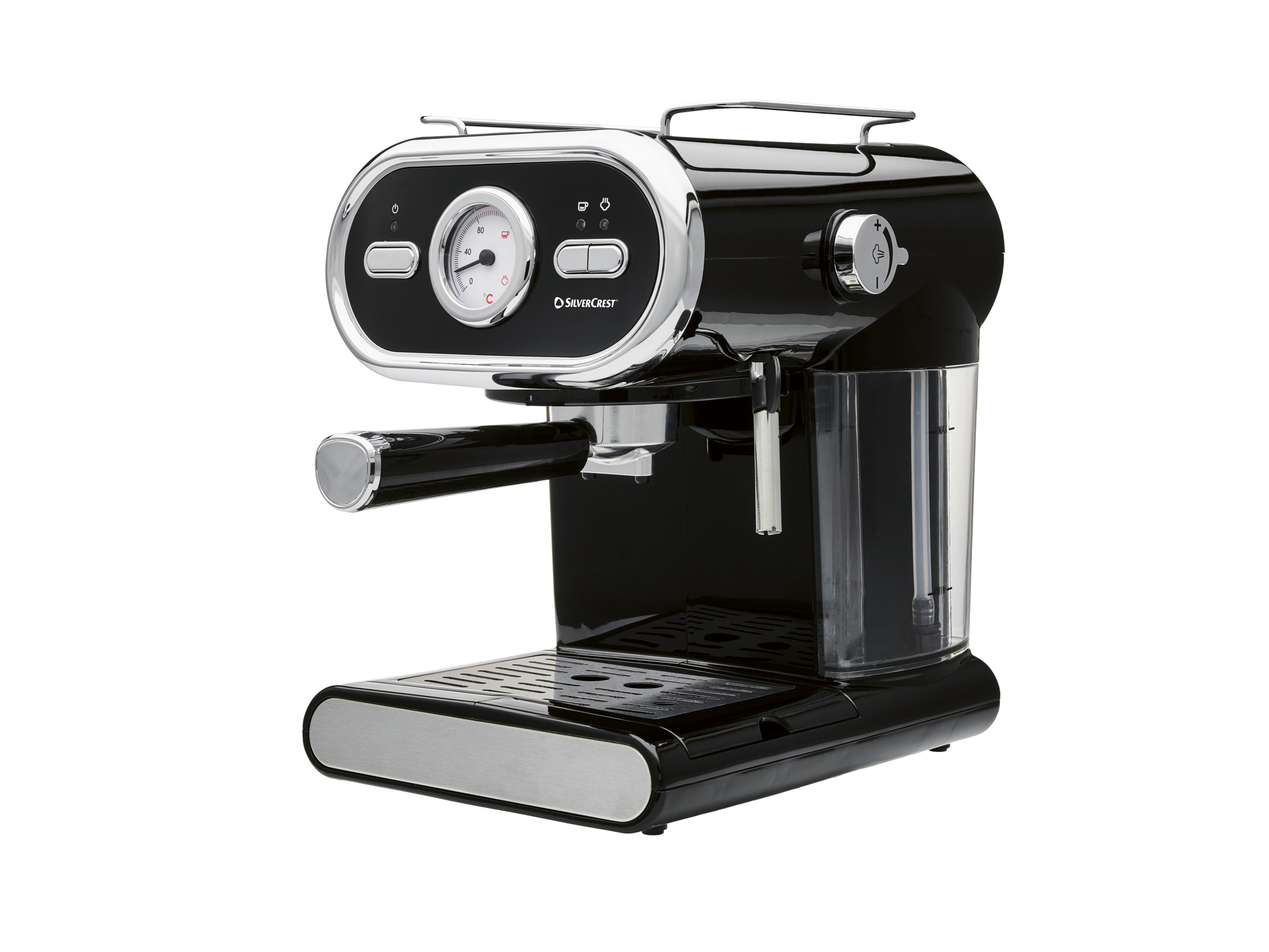 Silvercrest Ekspres do kawy Pastel 1100 W, SEM 1100 E1, czarny