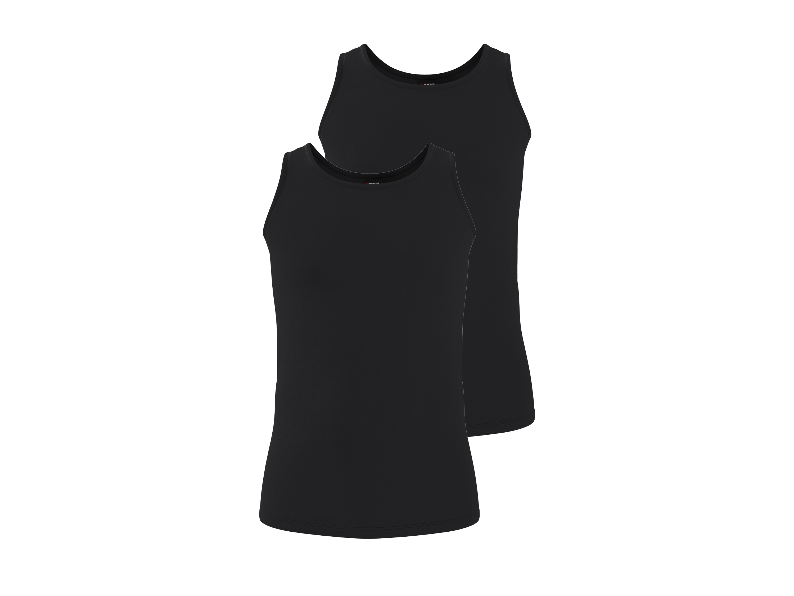 Parkside Koszulka bez rękawów męska, 2 sztuki Czarny, 7/Xl