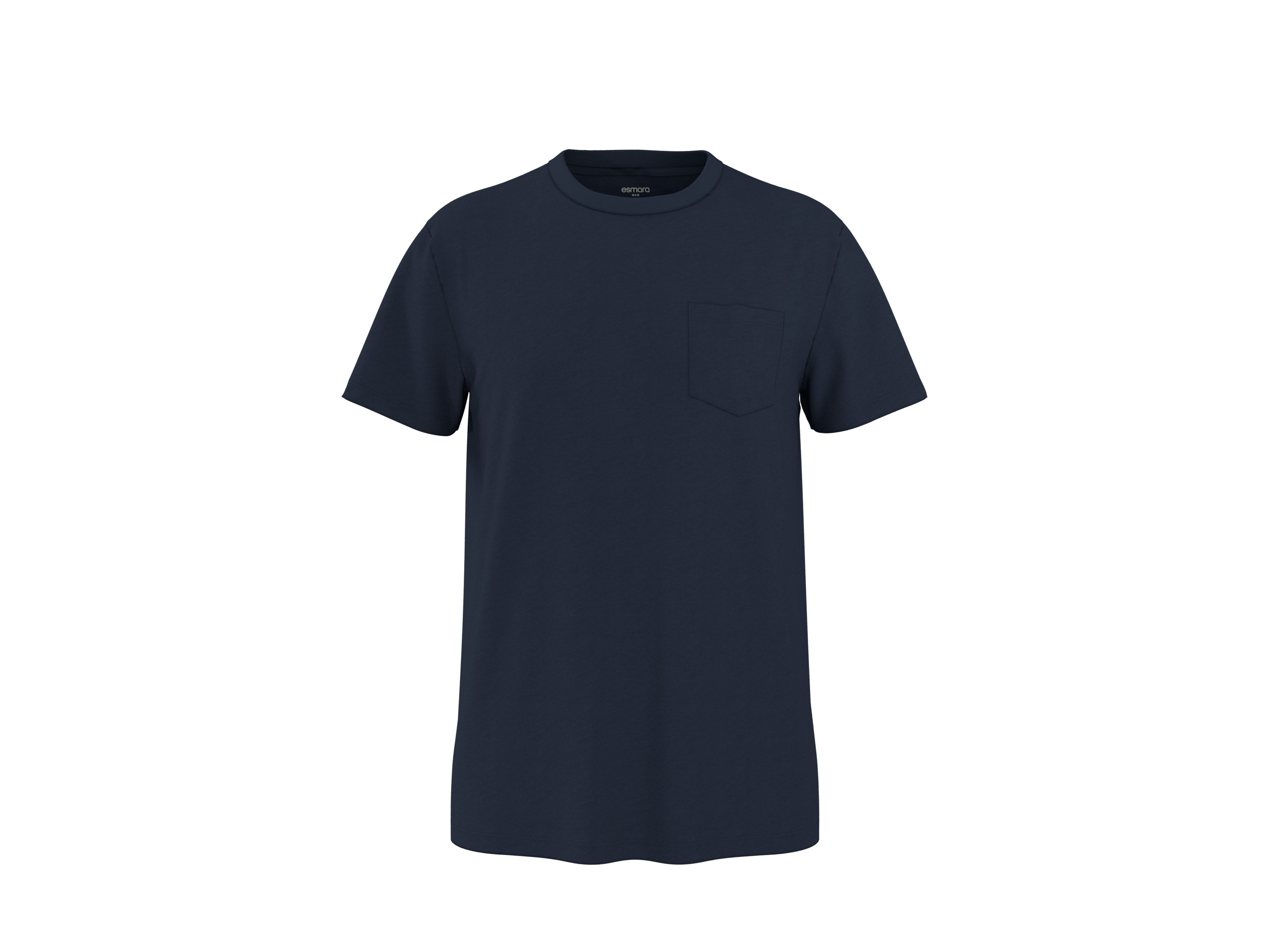 esmara Men T-shirt męski z lnem Granatowy, XL 56/58