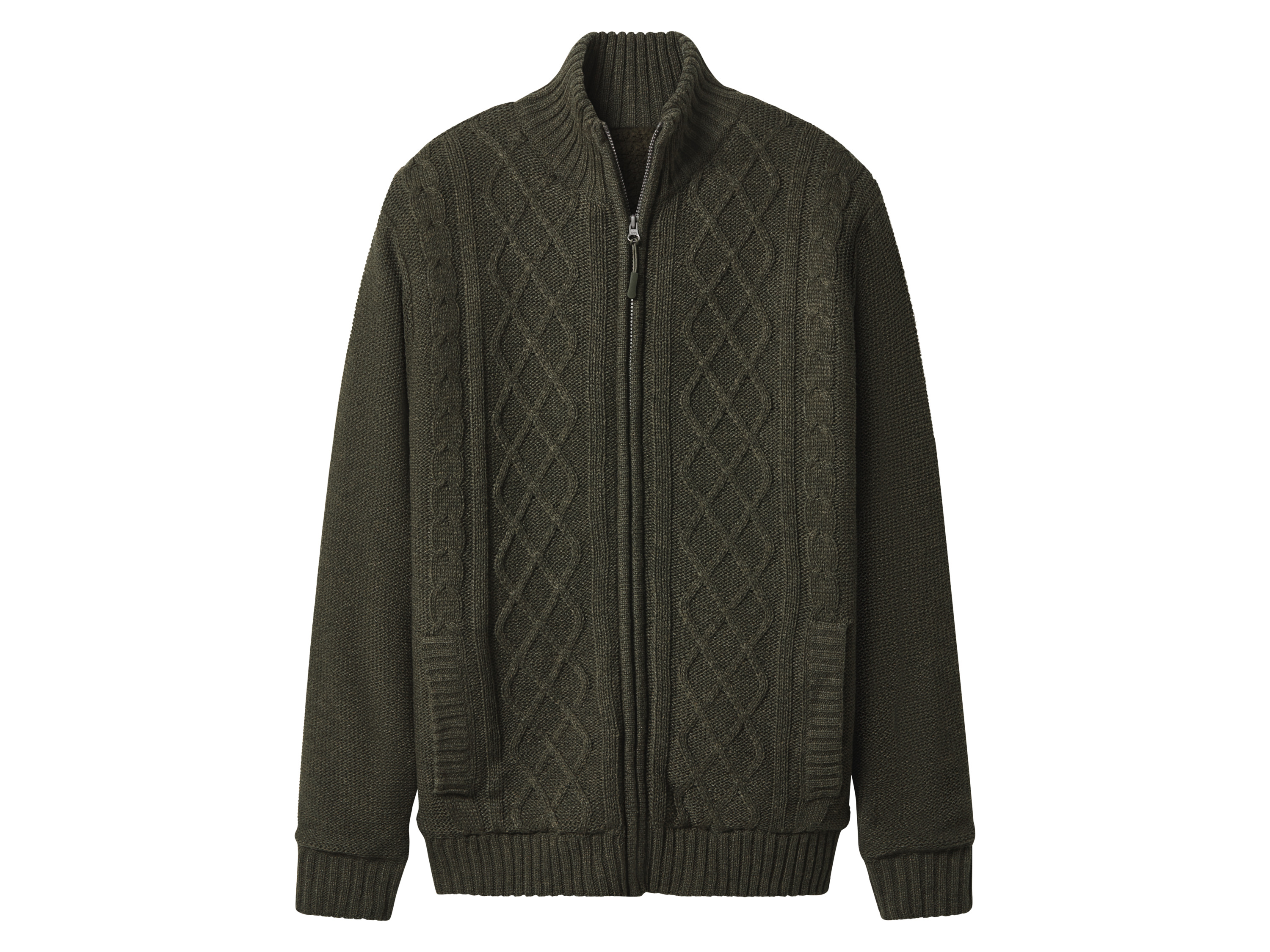 esmara Men Sweter męski z grubej dzianiny Oliwkowy, XL 56/58