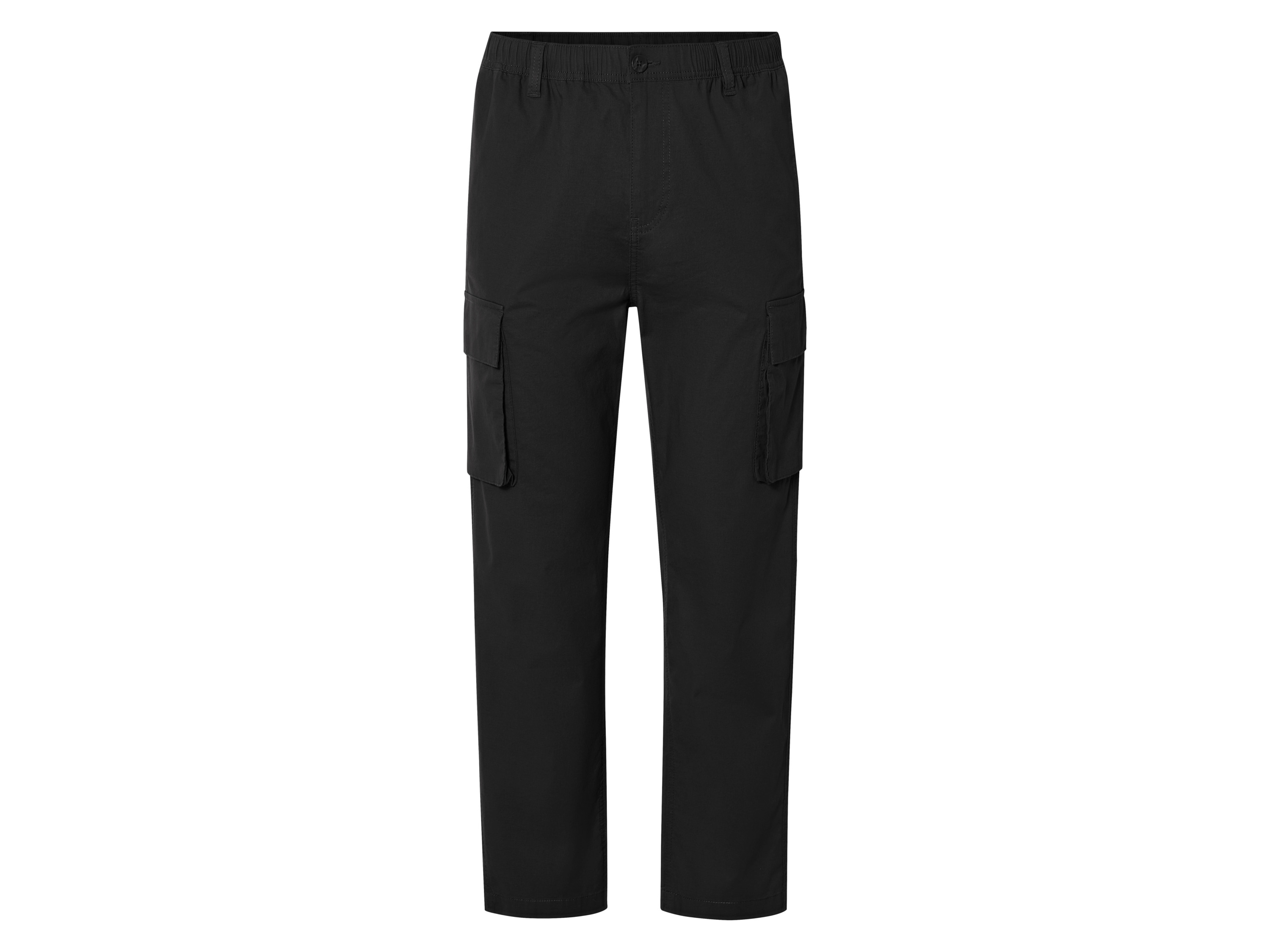 Livergy Spodnie cargo męskie z bawełną Czarny, XL 56/58