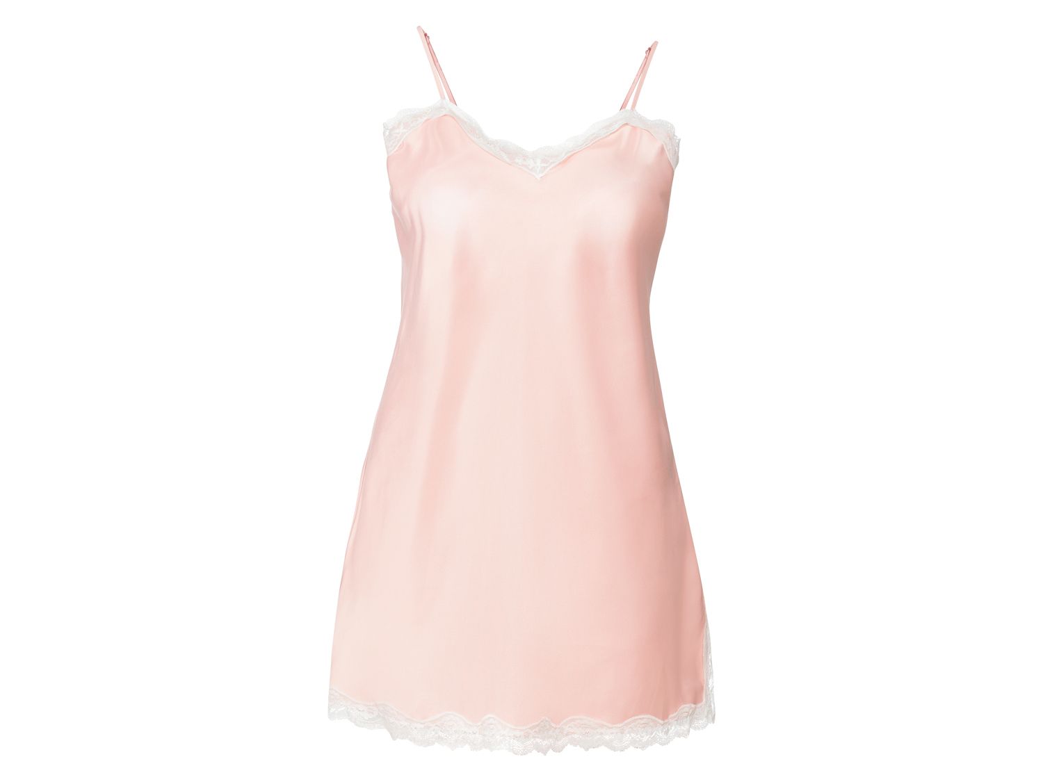 Esmara Lingerie Damska satynowa koszula nocna XL Różowy, 56