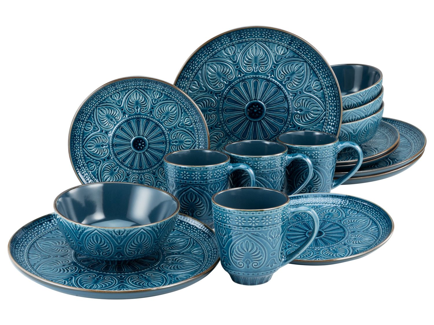 Creatable Zestaw naczyń Samarkand, 16 elementów Lapis lazuli