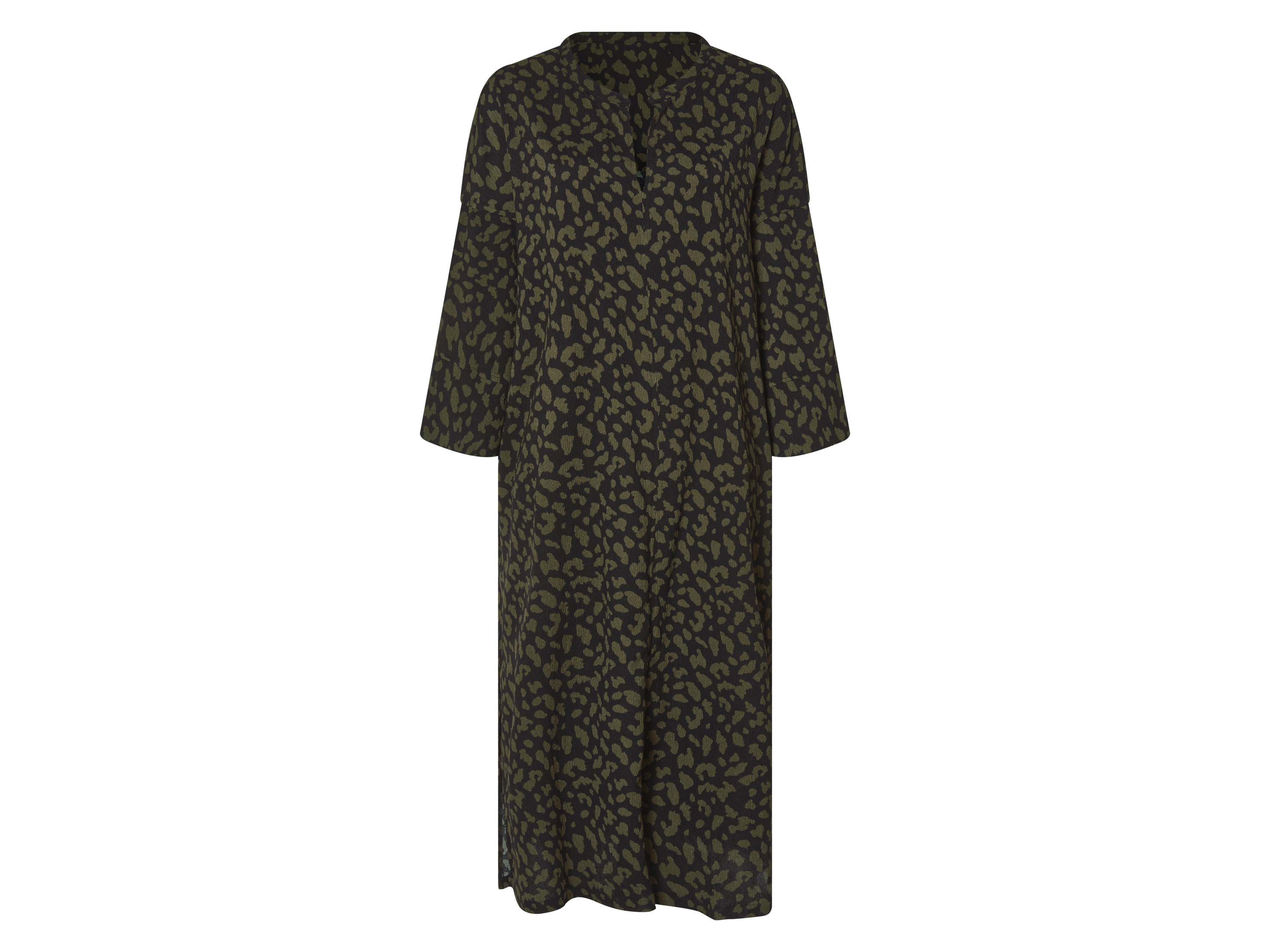 esmara Sukienka damska Plus Size XXL ze strukturą krepy Zielony/wzorzysty, 3XL 56/58