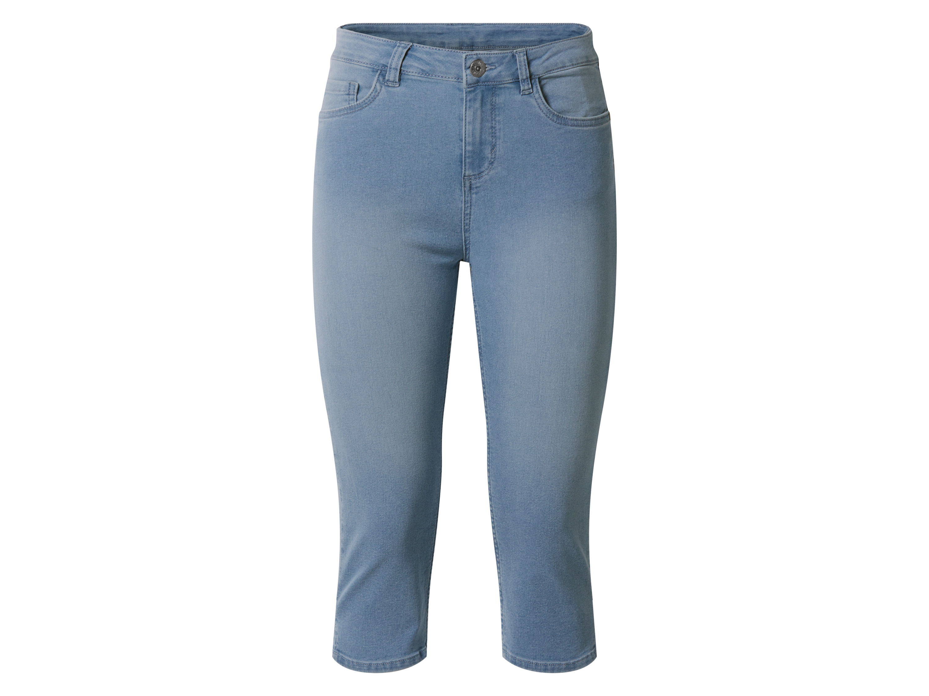 esmara Jeansy capri slim fit damskie Jasnoniebieski, 36