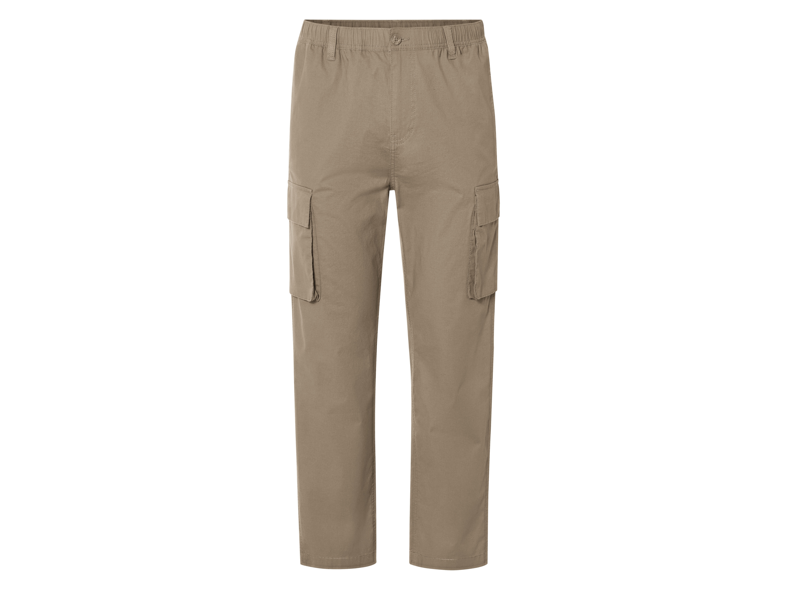 Livergy Spodnie cargo męskie z bawełną Beżowy, XL 56/58