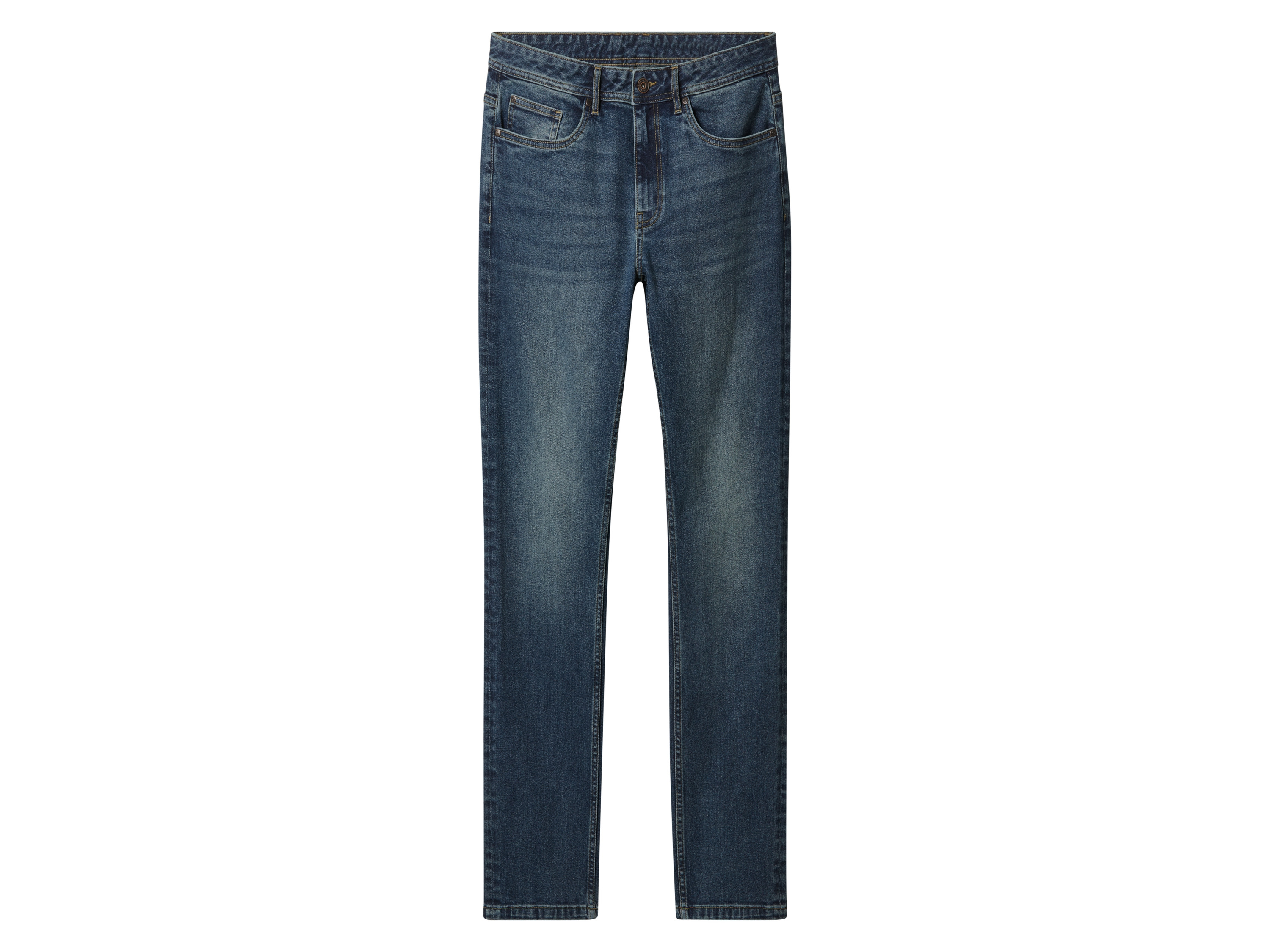 esmara Men Jeansy męskie z bawełną, slim fit Ciemnoniebieski, 46 30/32