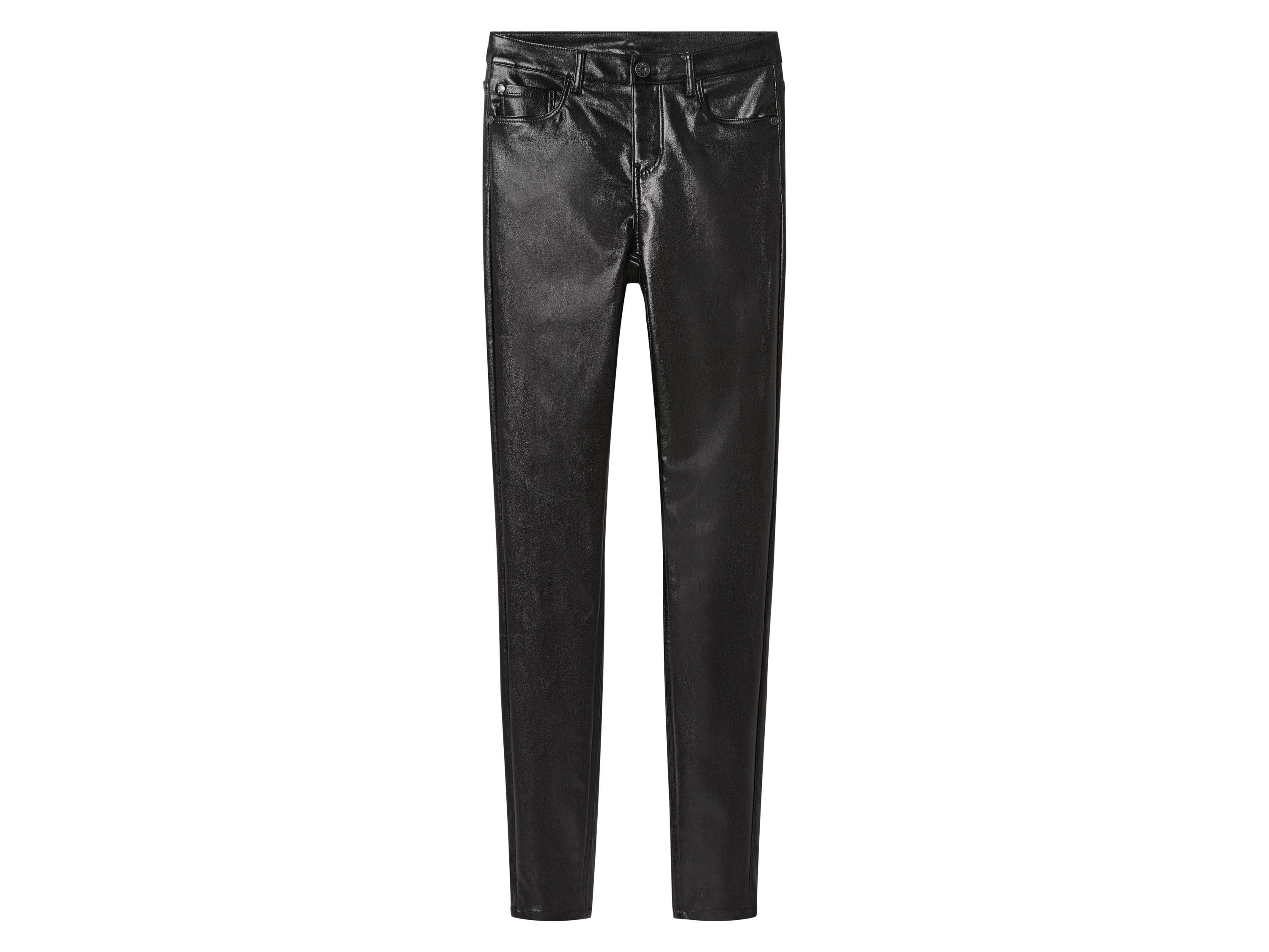 esmara Jeansy damskie o wyglądzie skóry super skinny fit Połyskujący, 36
