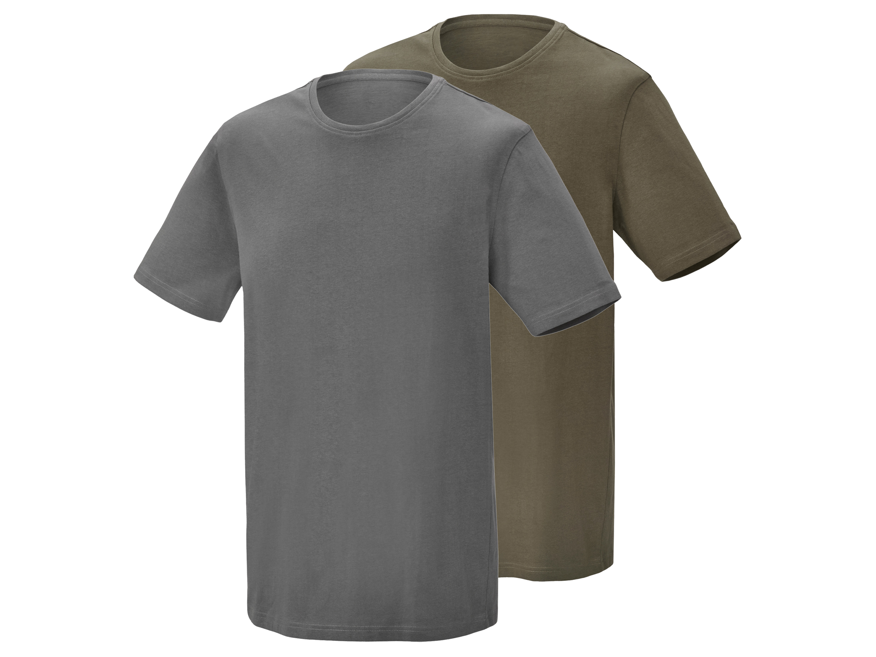 Parkside T-shirty męskie z bawełny, 2 sztuki Zielony/ szary, XL 56/58