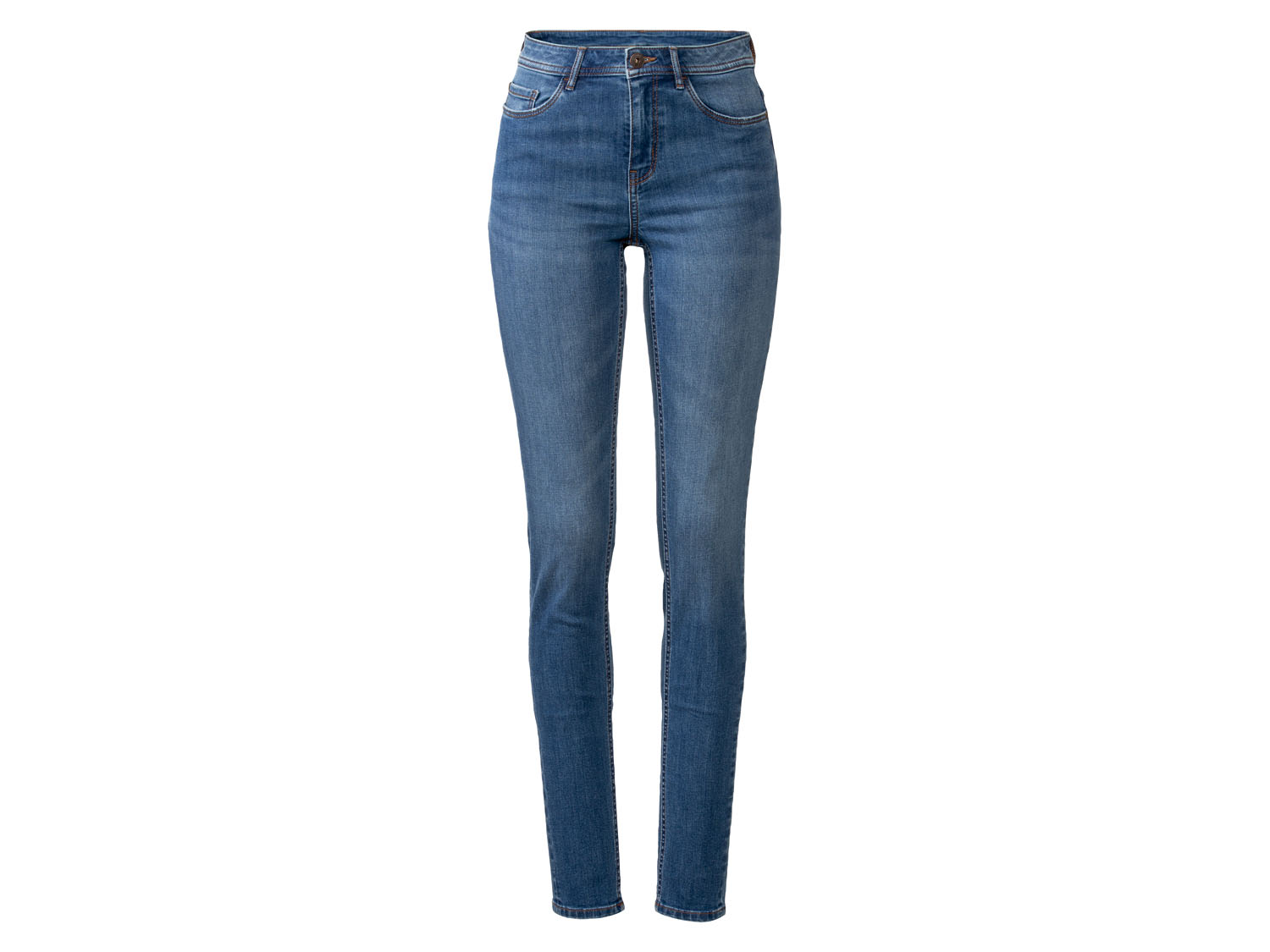 esmara Jeansy damskie super skinny fit Niebieski, 36, wysoka sylwetka