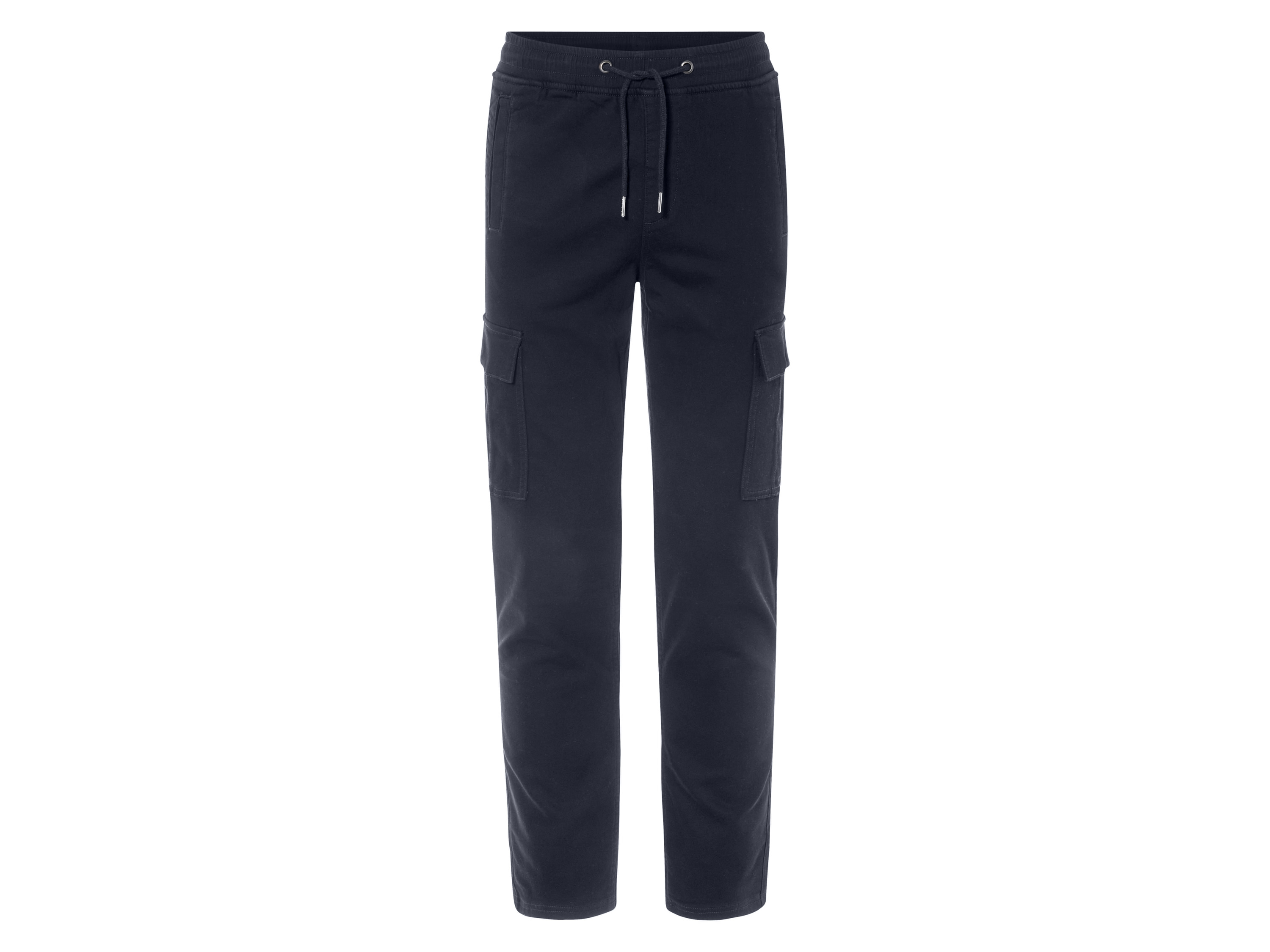 Livergy Joggery męskie cargo z bawełną Granatowy, XL 56/58