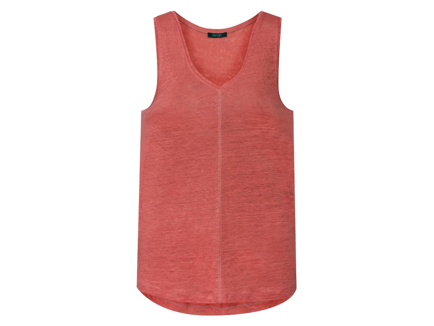 esmara Top damski z lnu, 1 sztuka Koralowy, S 36/38