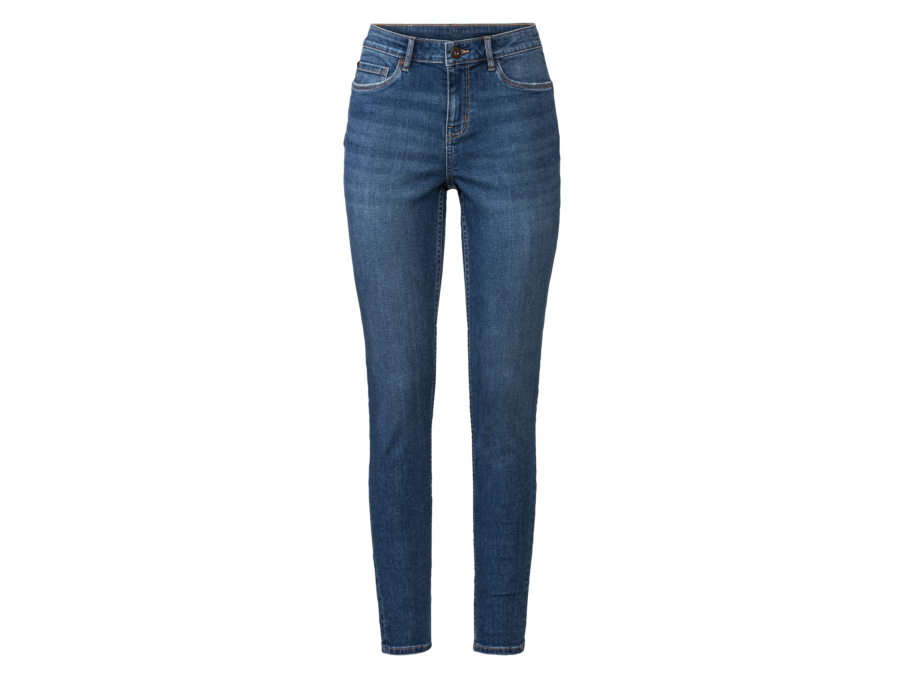 esmara Jeansy damskie z bawełną, Super Skinny Fit Ciemnoniebieski, 36