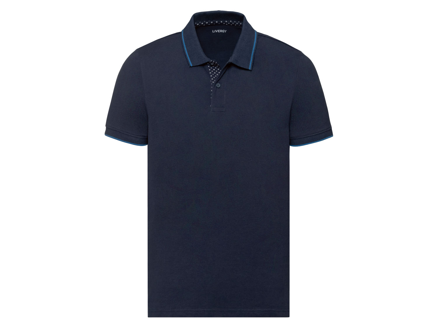 Livergy Koszulka polo męska Slim Fit z piki Granatowy, XL 56/58