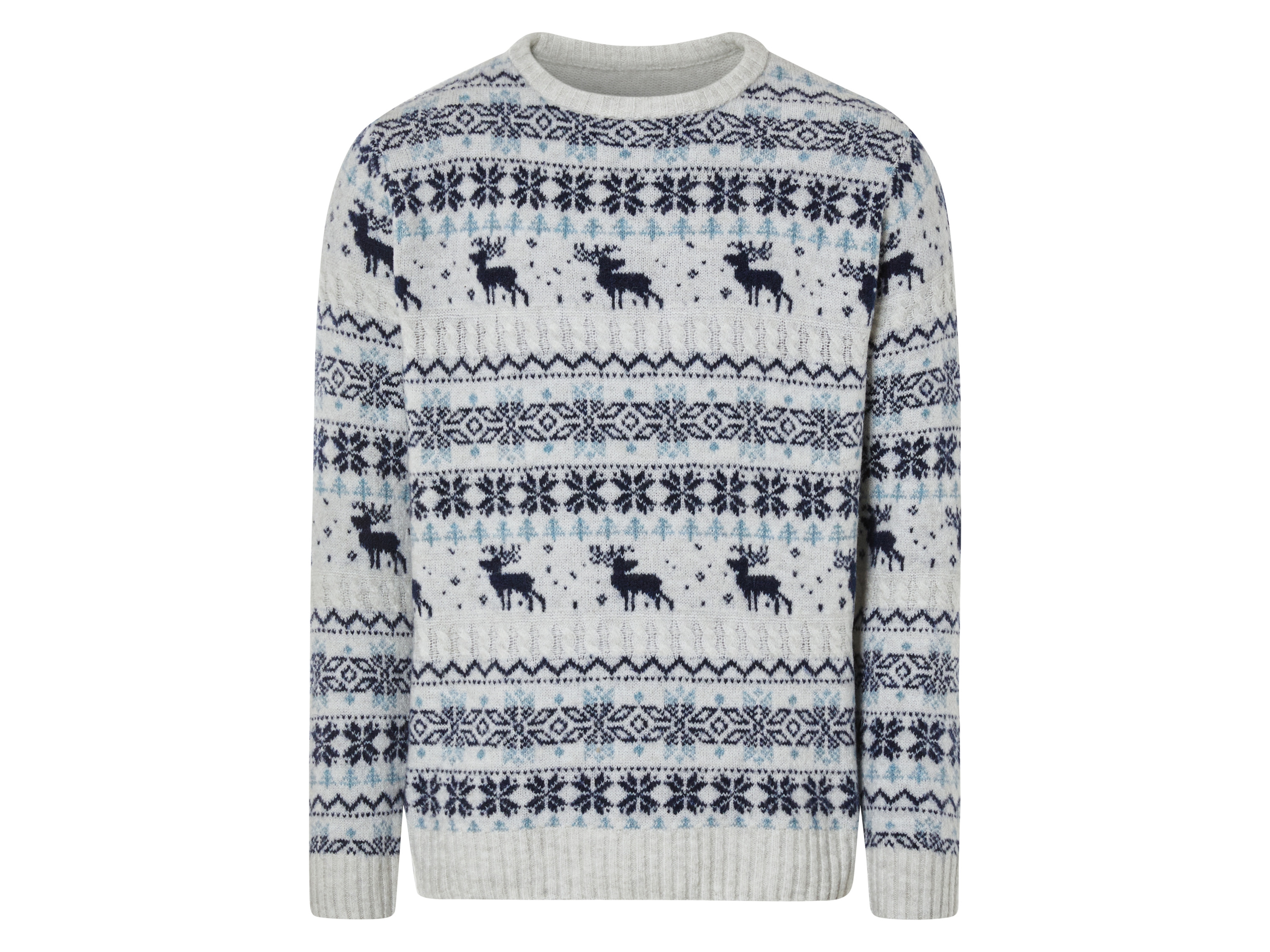 Livergy Sweter świąteczny męski XL 56/58, Kremowy