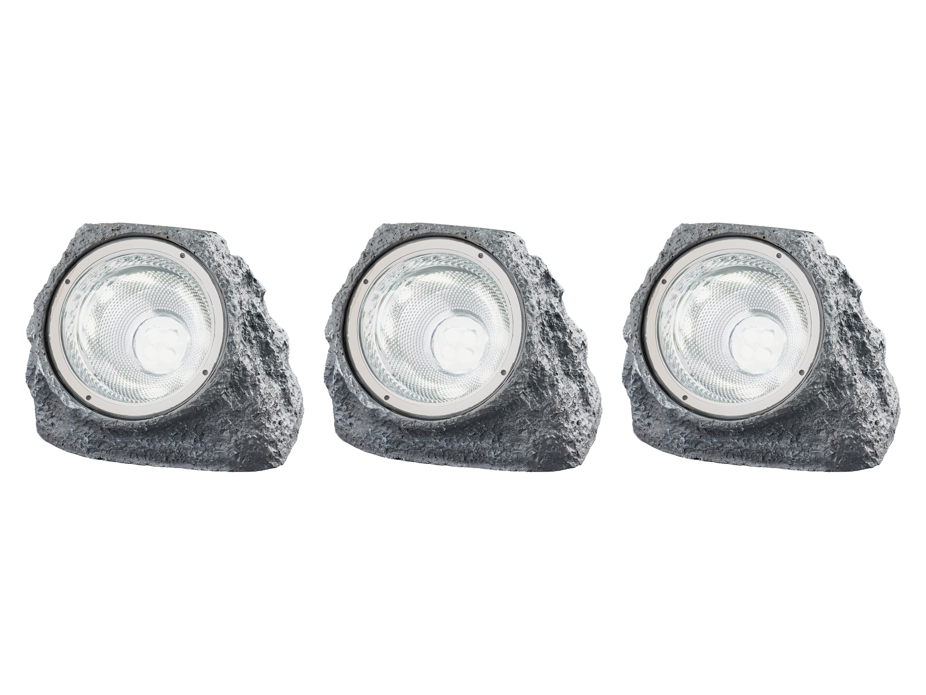 Livarno home Lampy dekoracyjne solarne LED 3 sztuki w kolorze szarym