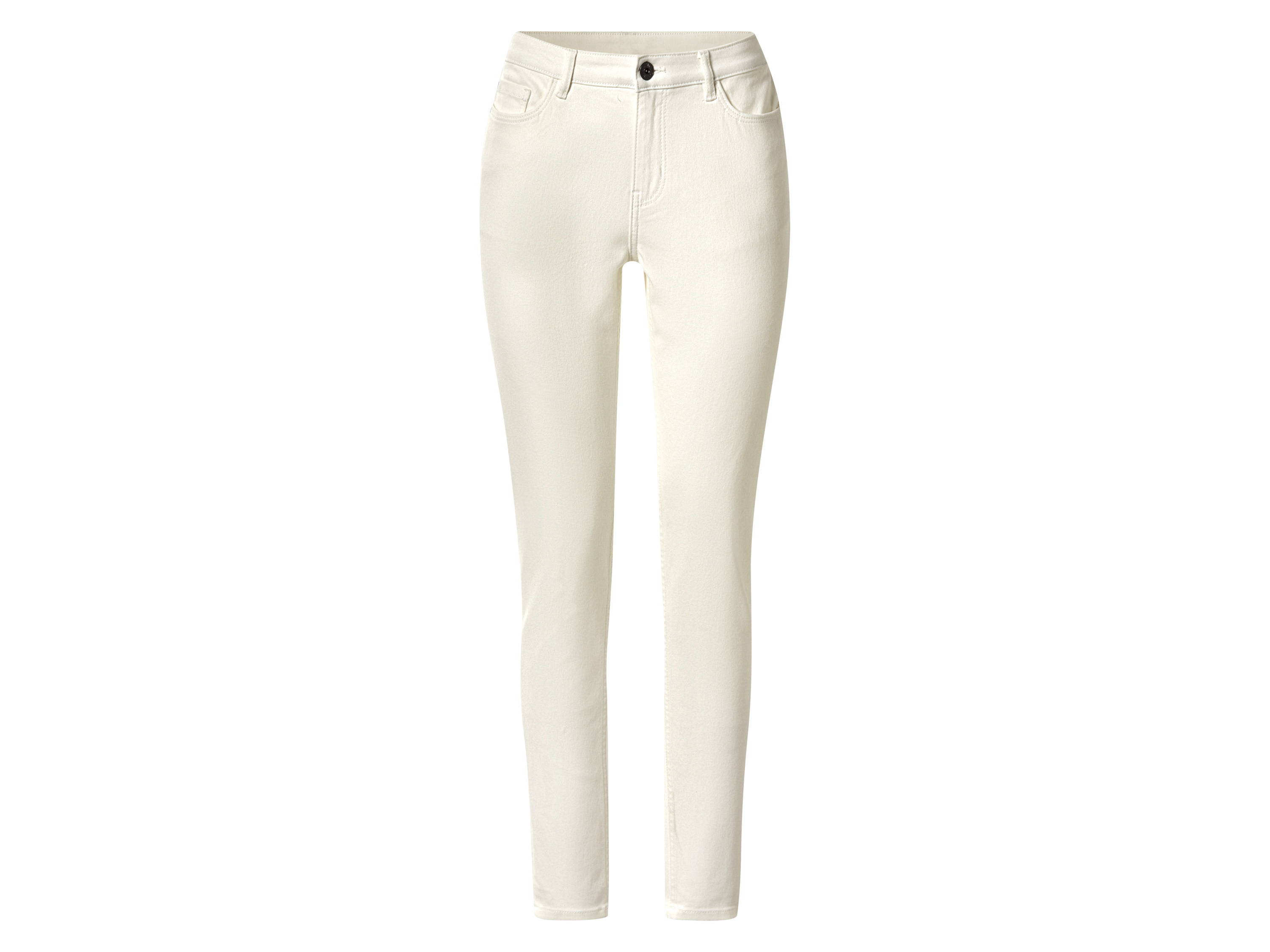esmara Jeansy damskie super skinny fit Biały, 36