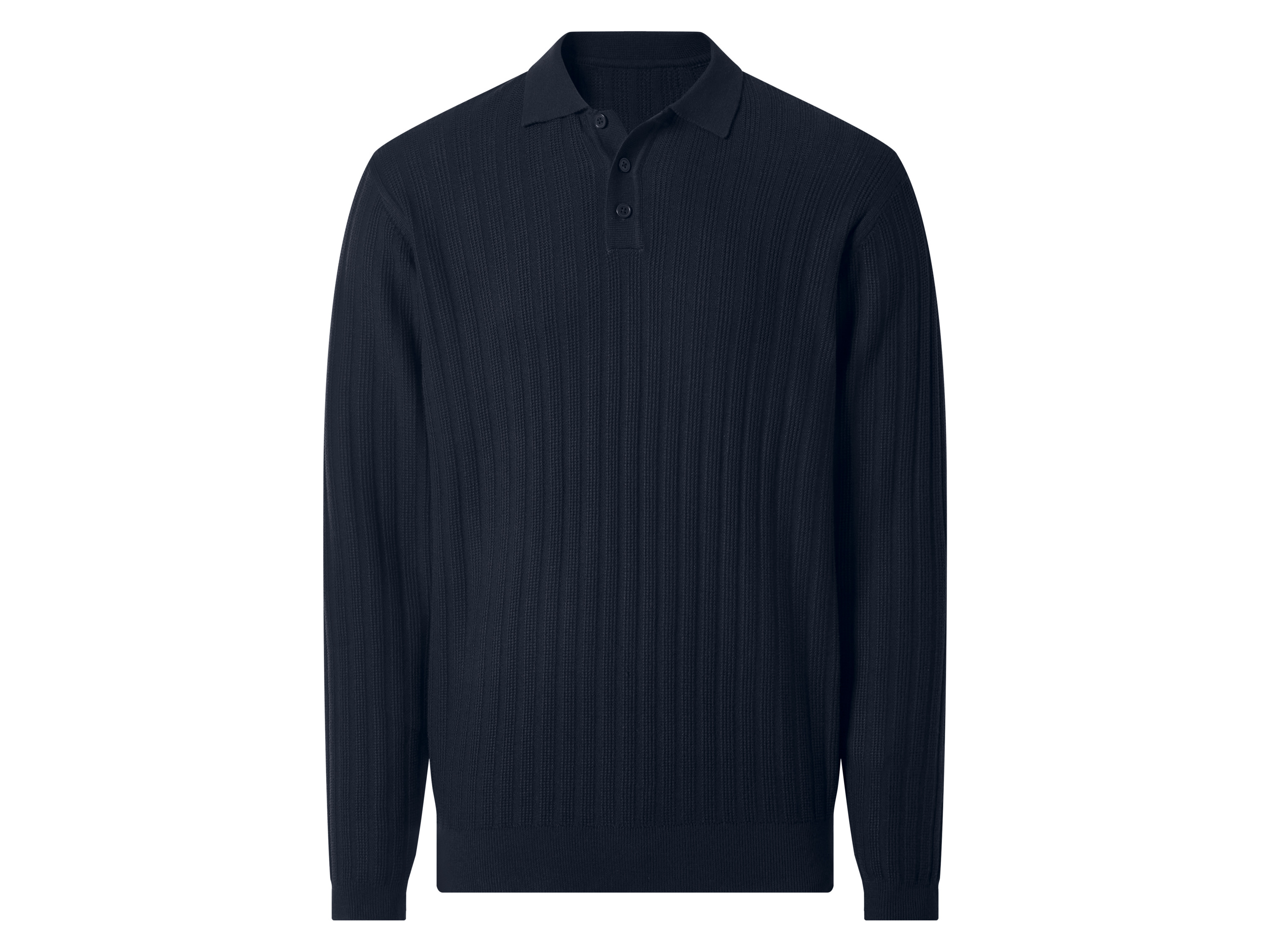 esmara Men Sweter polo męski dzianinowy Granatowy, XL 56/58