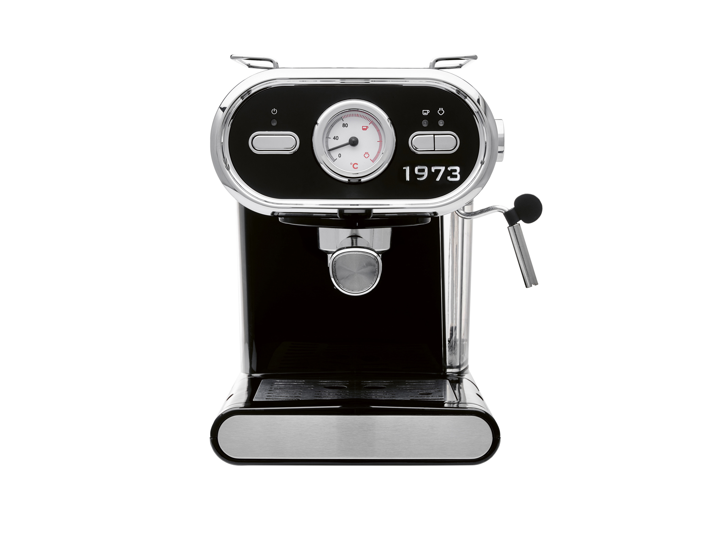 Silvercrest Ekspres kolbowy do kawy retro, 1100 W, 1973 Semc 1100 A1, czarny