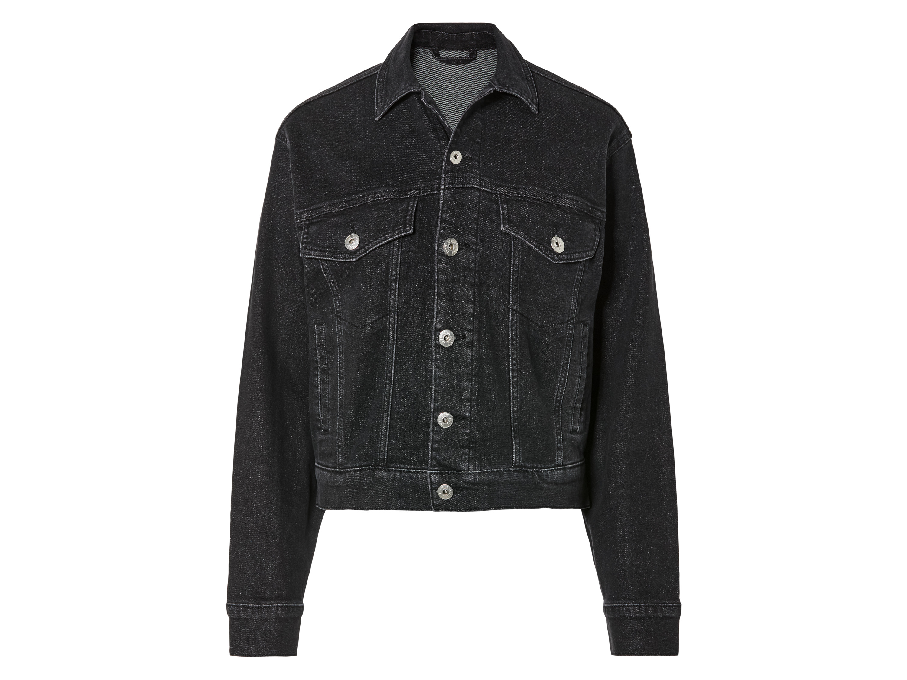 esmara Kurtka jeansowa damska, oversize 36, Czarny
