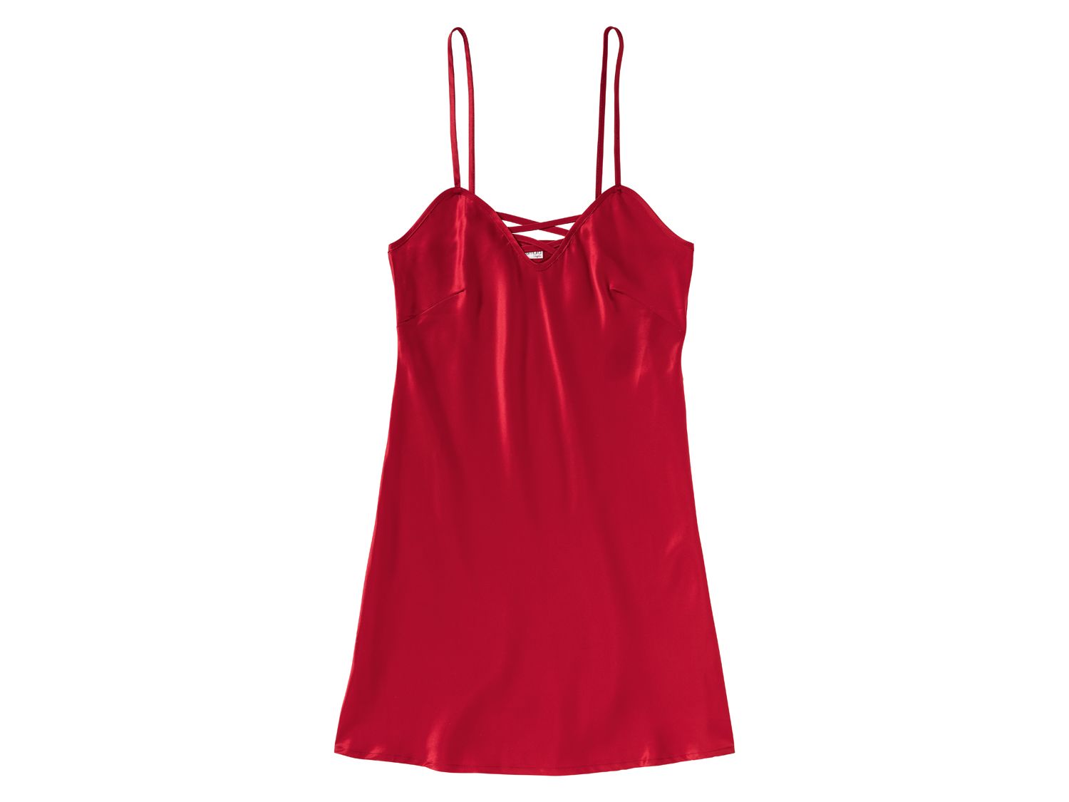 Esmara Lingerie Damska satynowa koszula nocna Czerwony, 36