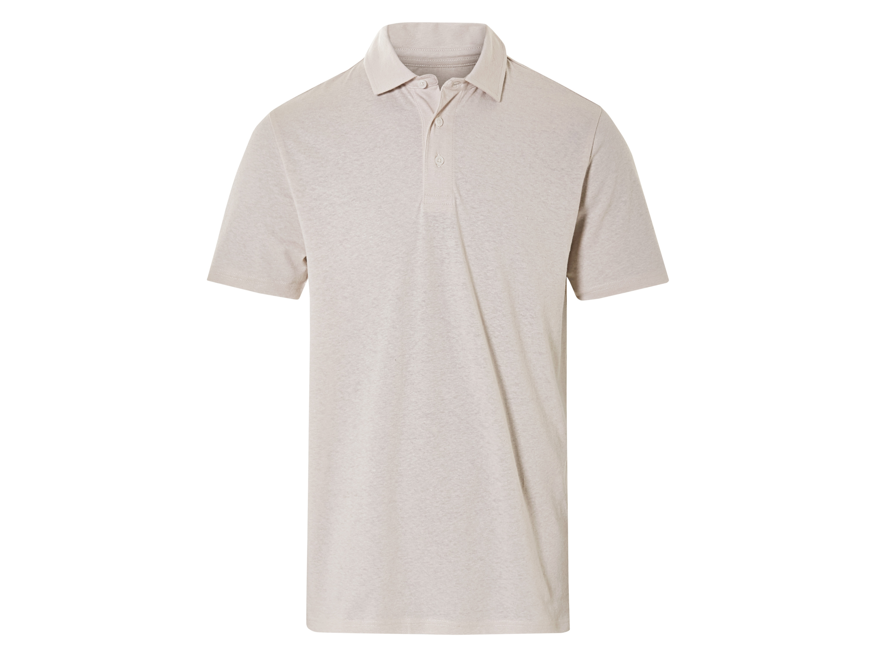 Livergy Koszulka polo męska z lnem i bawełną Beżowy, XL 56/58