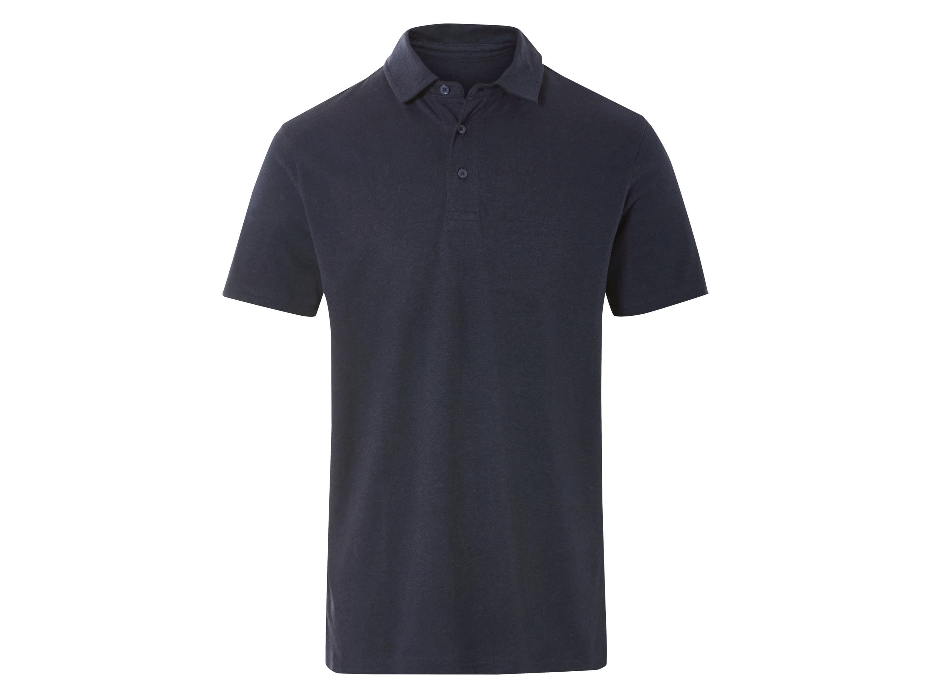 Livergy Koszulka polo męska z lnem i bawełną Granatowy, XL 56/58