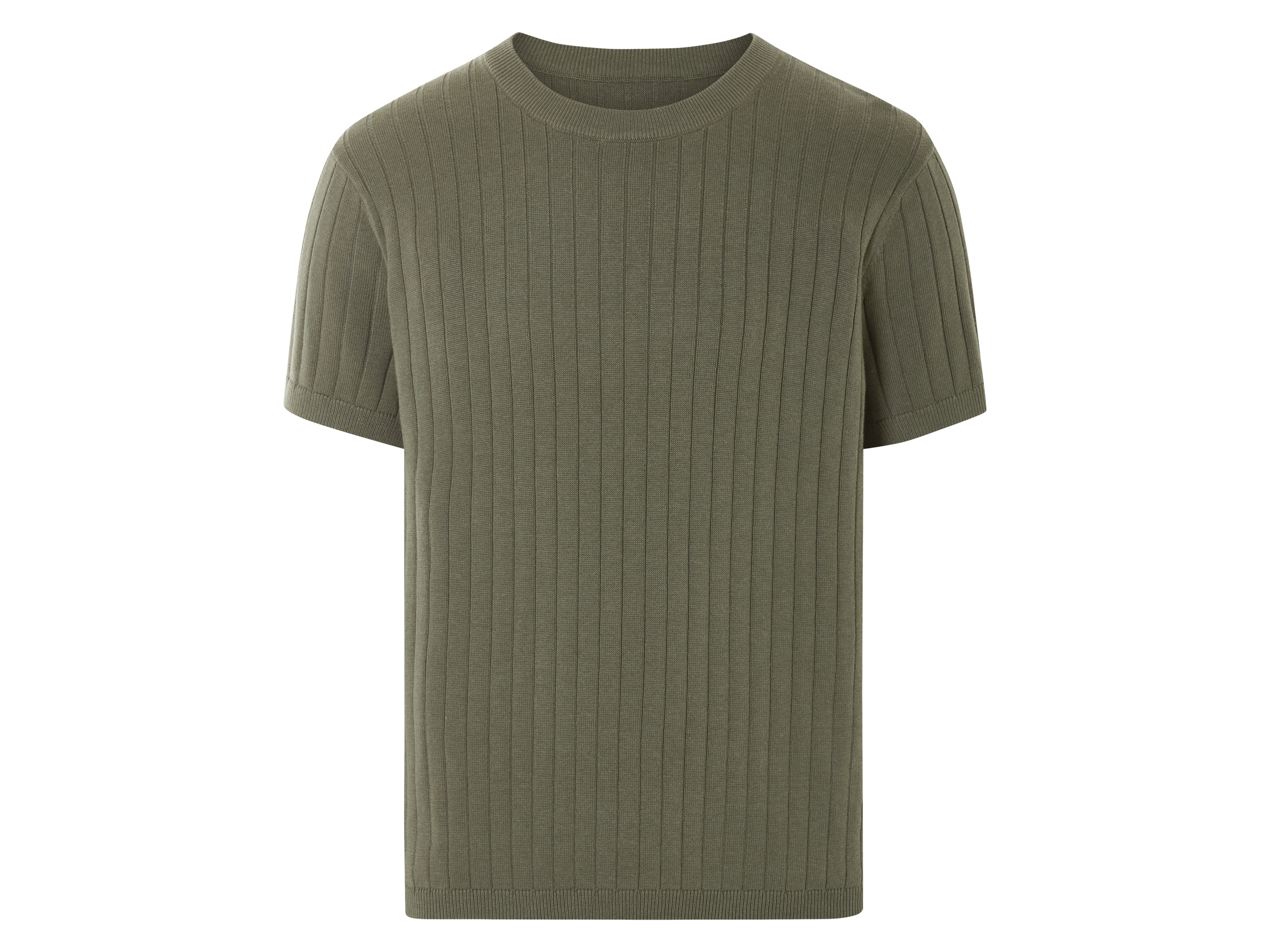 Livergy T-shirt męski z dzianiny Khaki, M 48/50